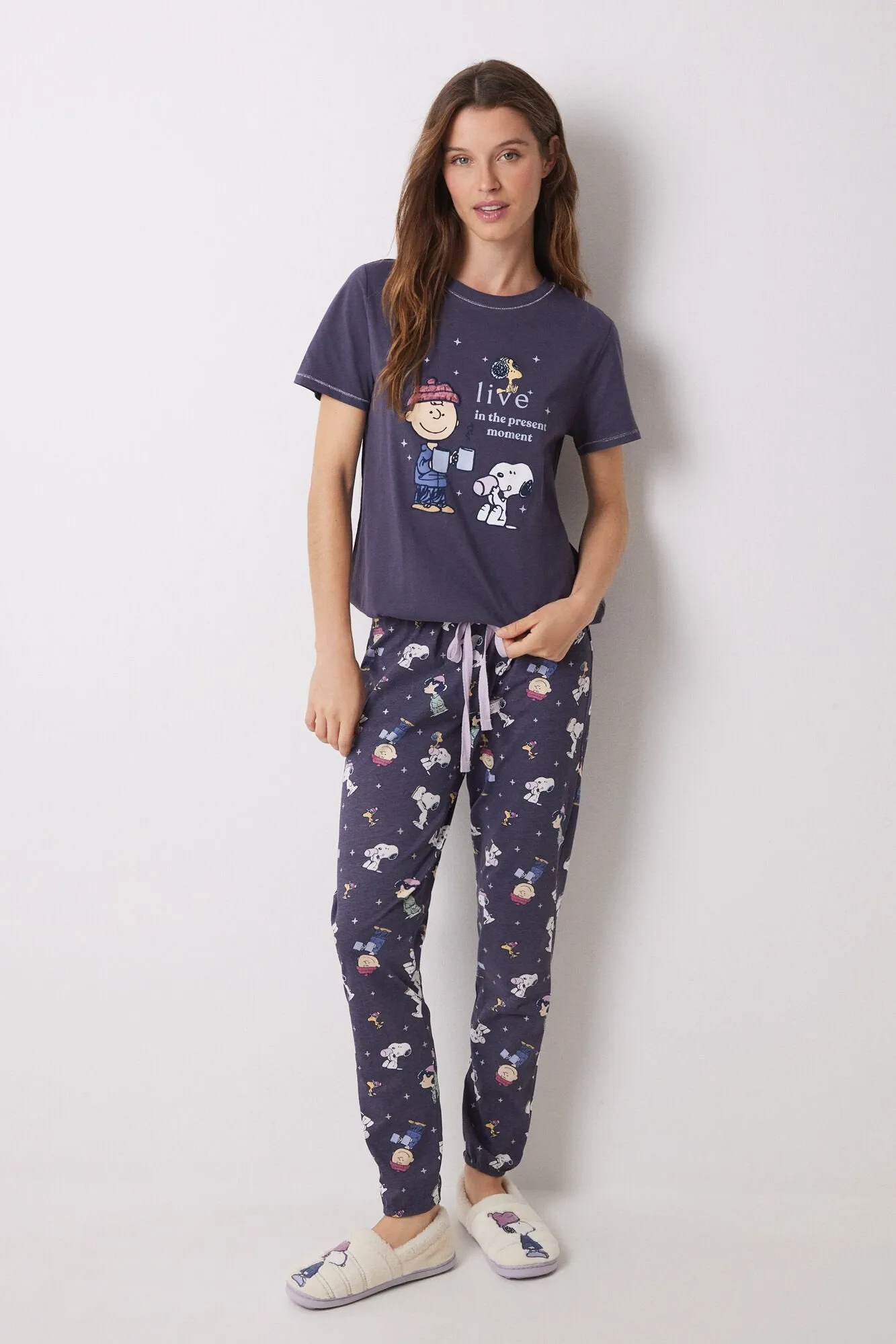 100% cotton purple Snoopy pyjamas