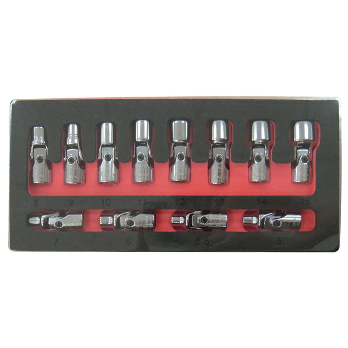 12 Piece 1/4" Drive 6 Point Metric Flex Socket Set AST7412