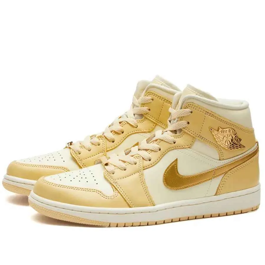 Air Jordan 1 Mid SE, Cream/Gold