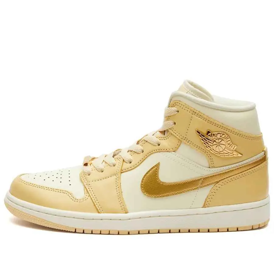 Air Jordan 1 Mid SE, Cream/Gold