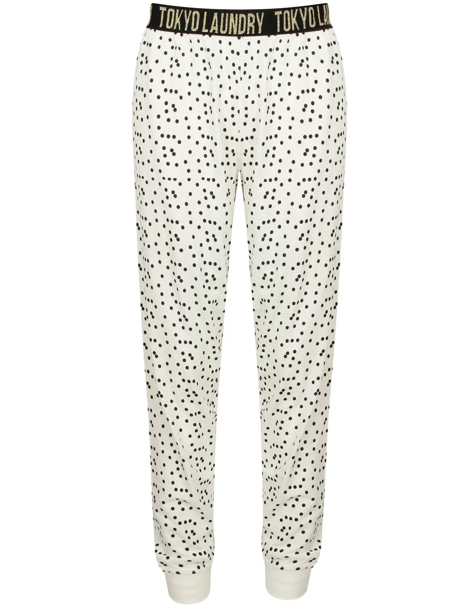 Alice Spot Print Cotton Lounge Pants in Ivory - Tokyo Laundry