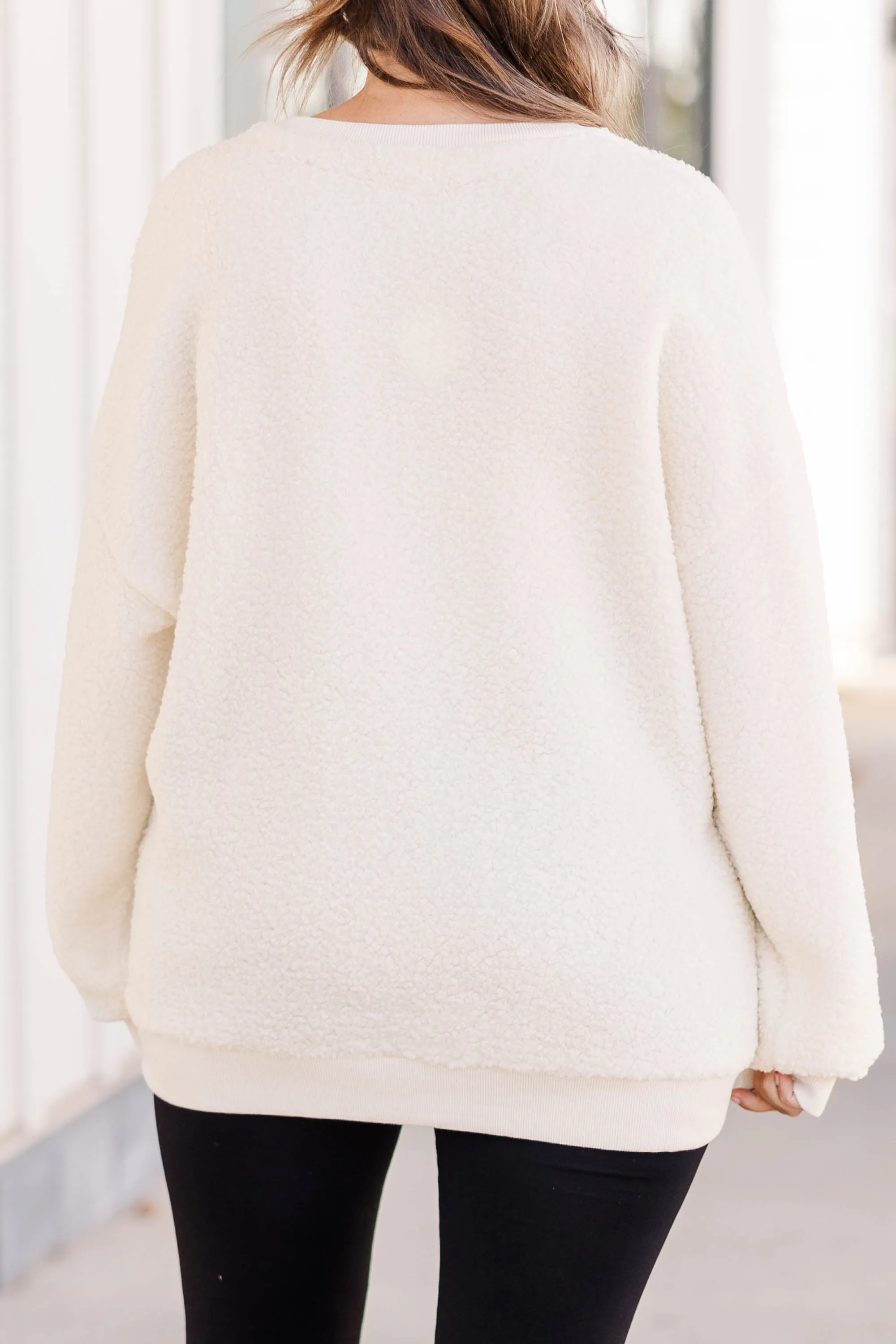 All Smiles Pullover, Cream