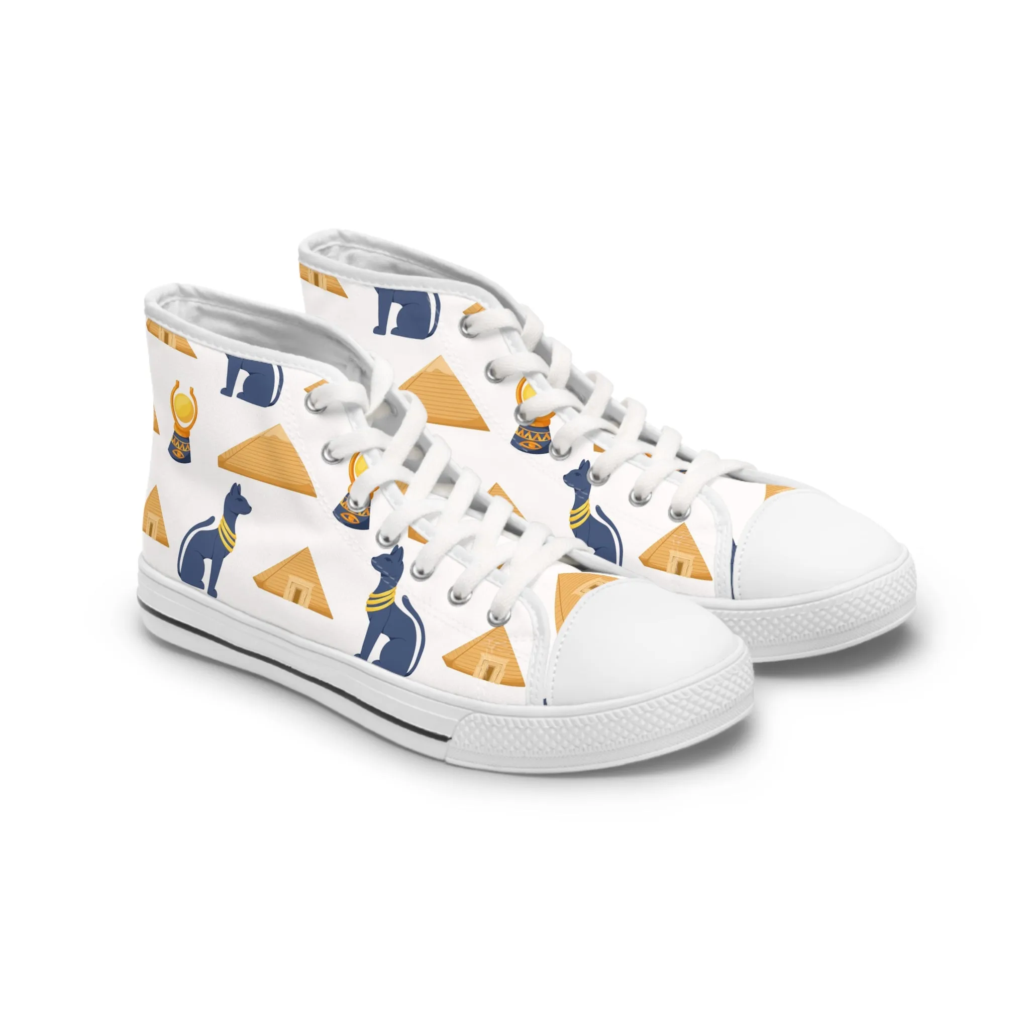 Ancient Egyptian Cat Women's High Top Sneakers