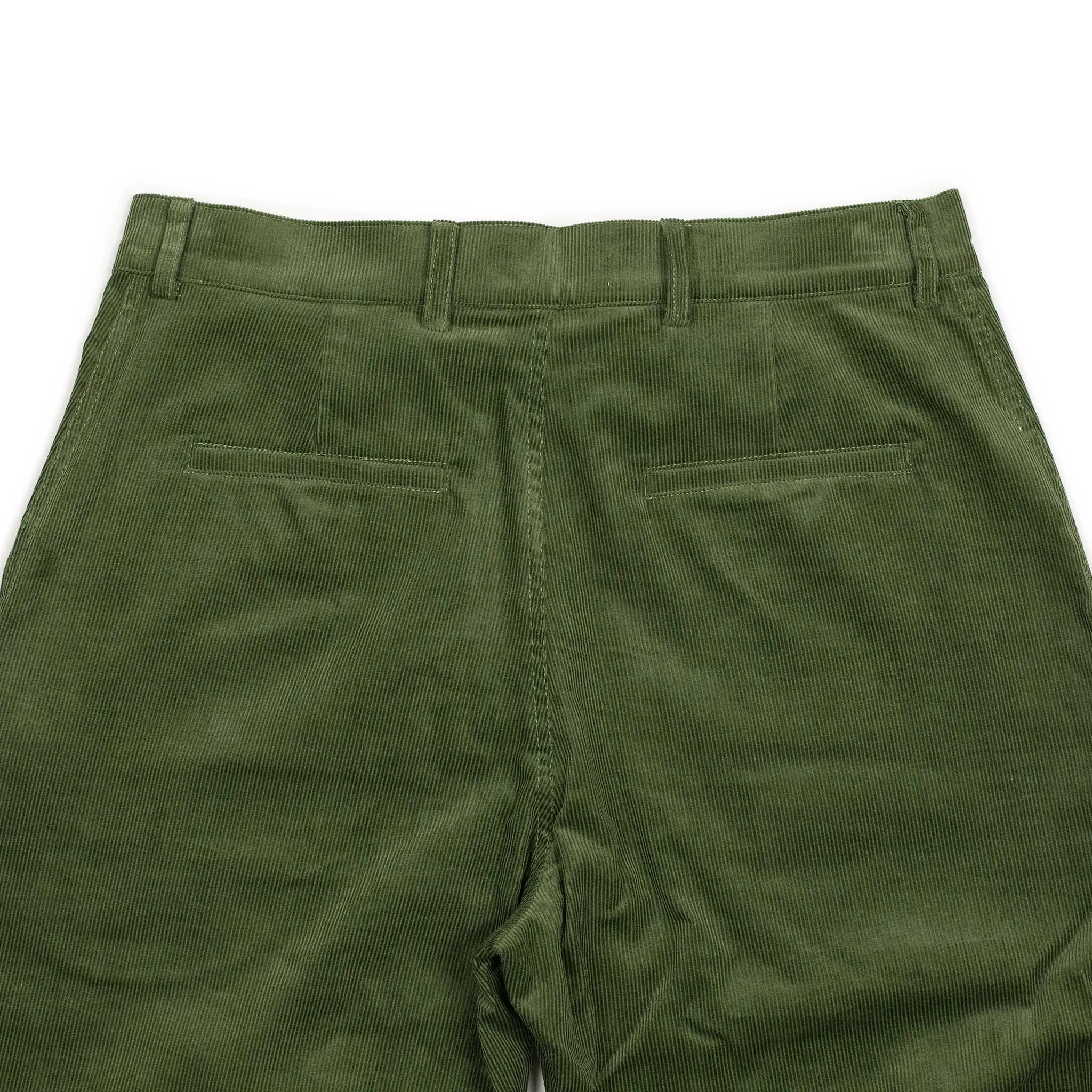 Balloon trousers in verte cotton corduroy