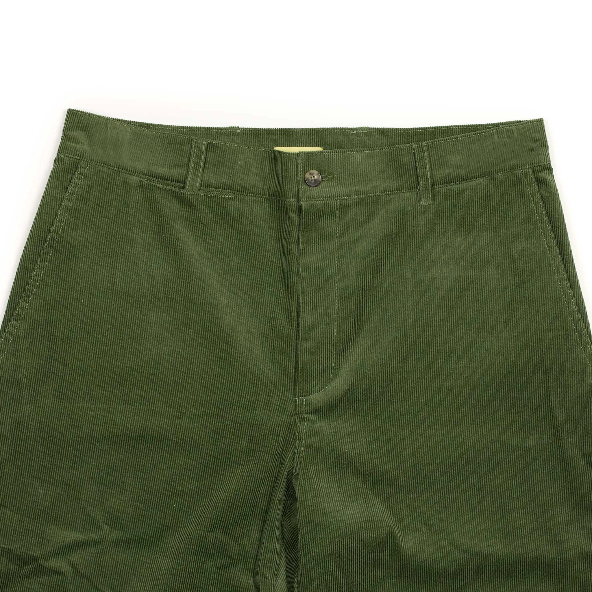 Balloon trousers in verte cotton corduroy