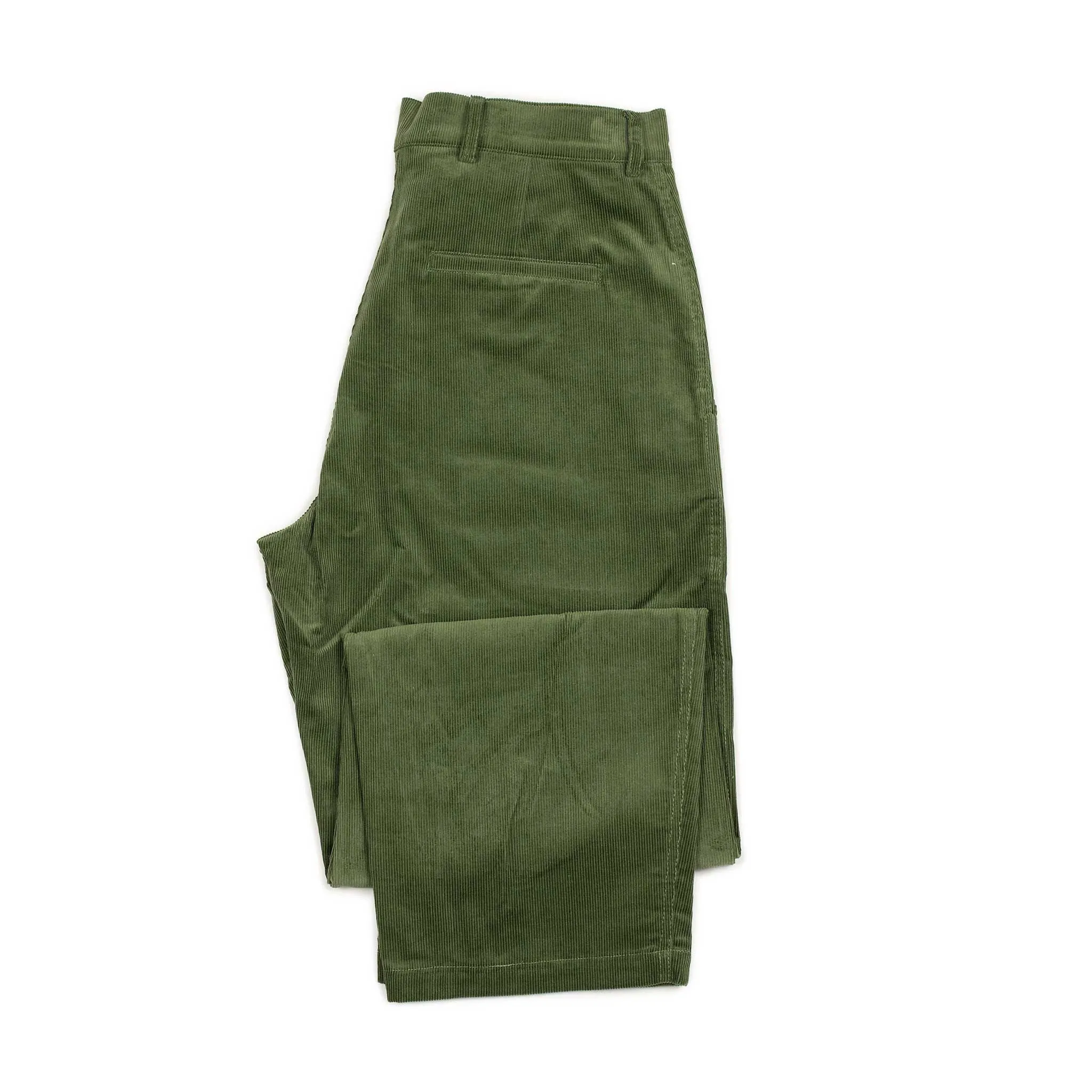 Balloon trousers in verte cotton corduroy