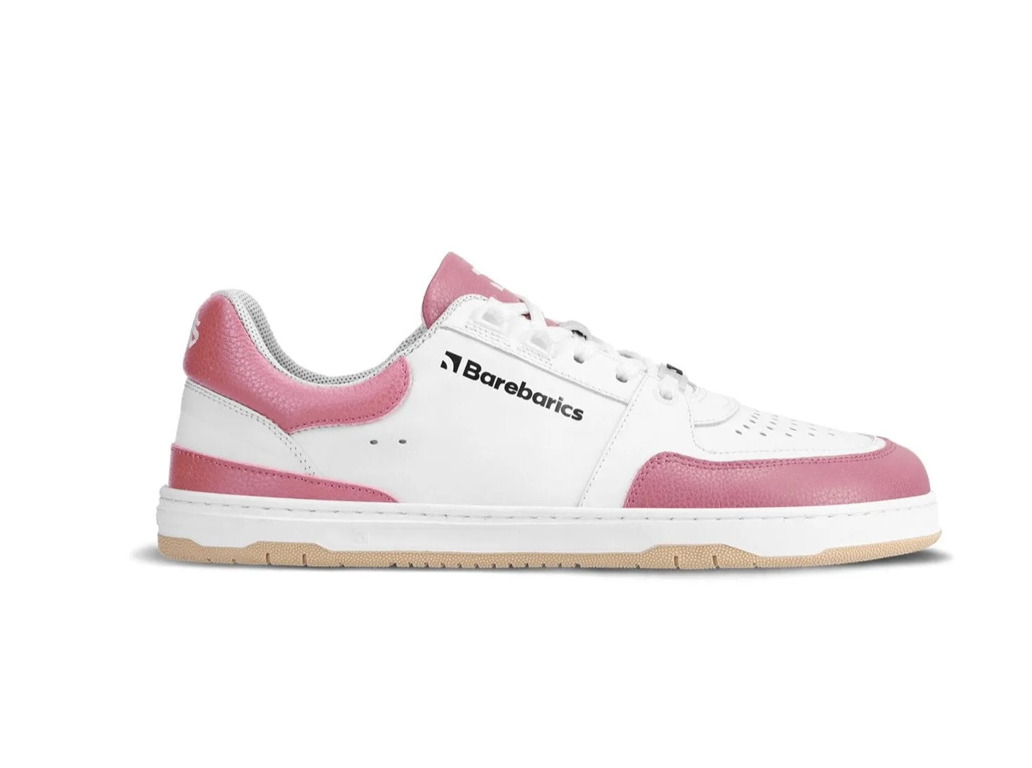 Barefoot Sneakers Barebarics Wave - White & BubbleGum Pink