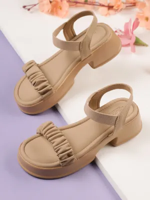 Beige PU Block Sandals (TC-SM01-BEIG)