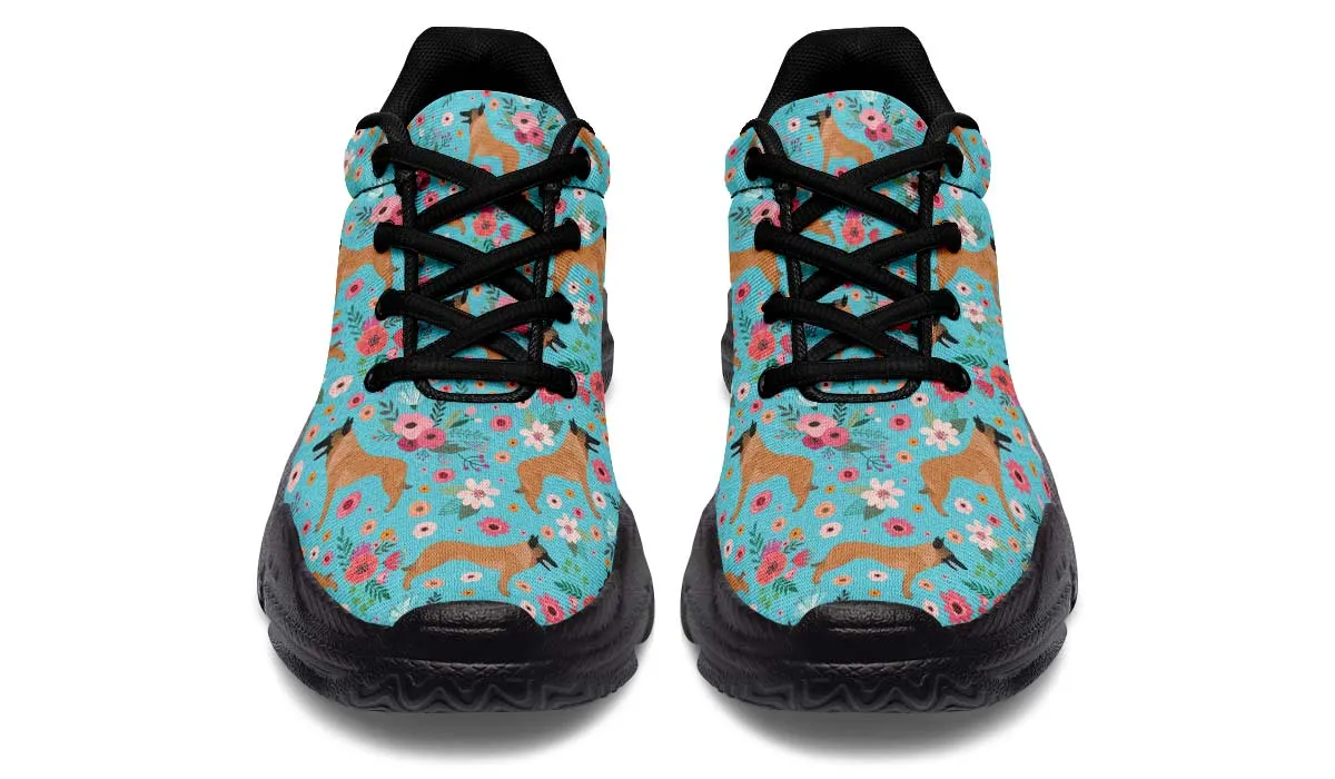 Belgian Malinois Flower Chunky Sneakers