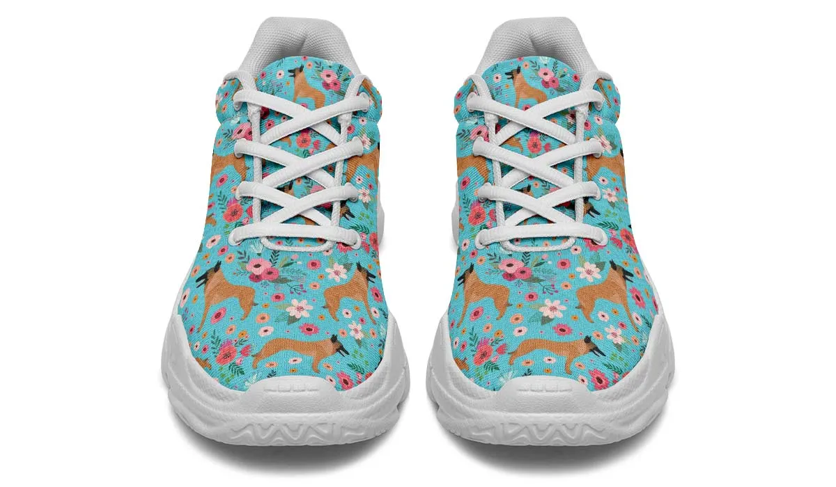 Belgian Malinois Flower Chunky Sneakers