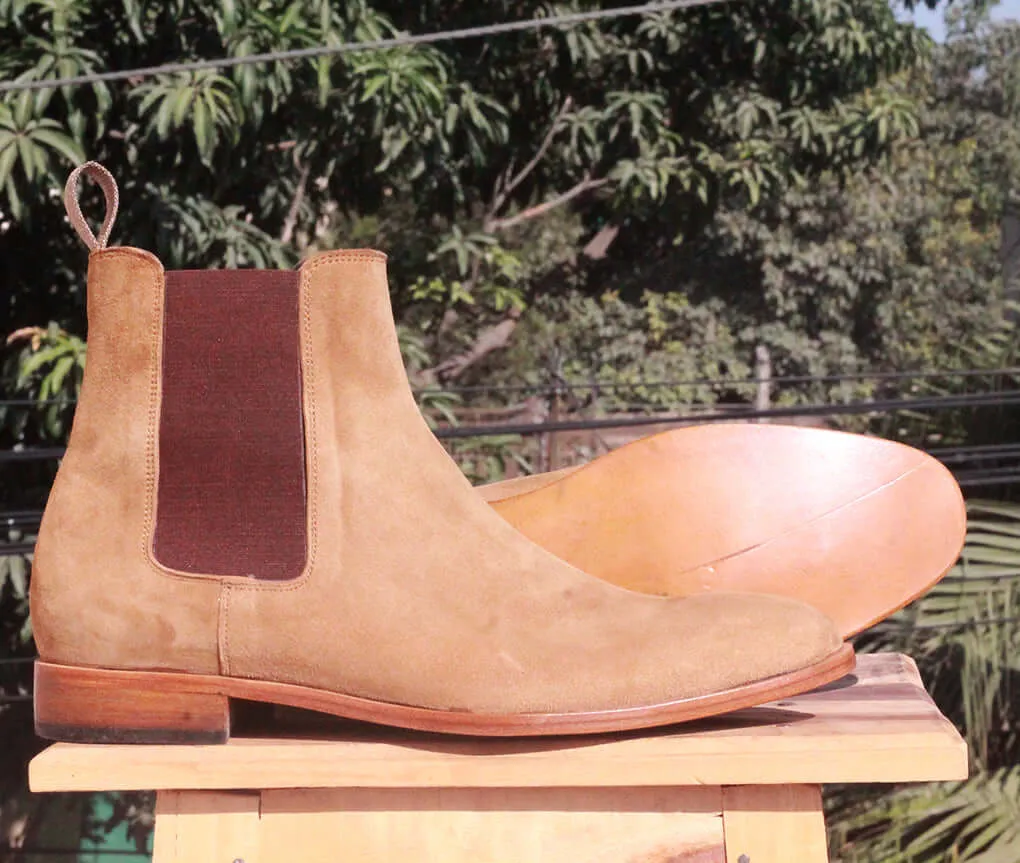 Bespoke Tan Chelsea Leather Boots