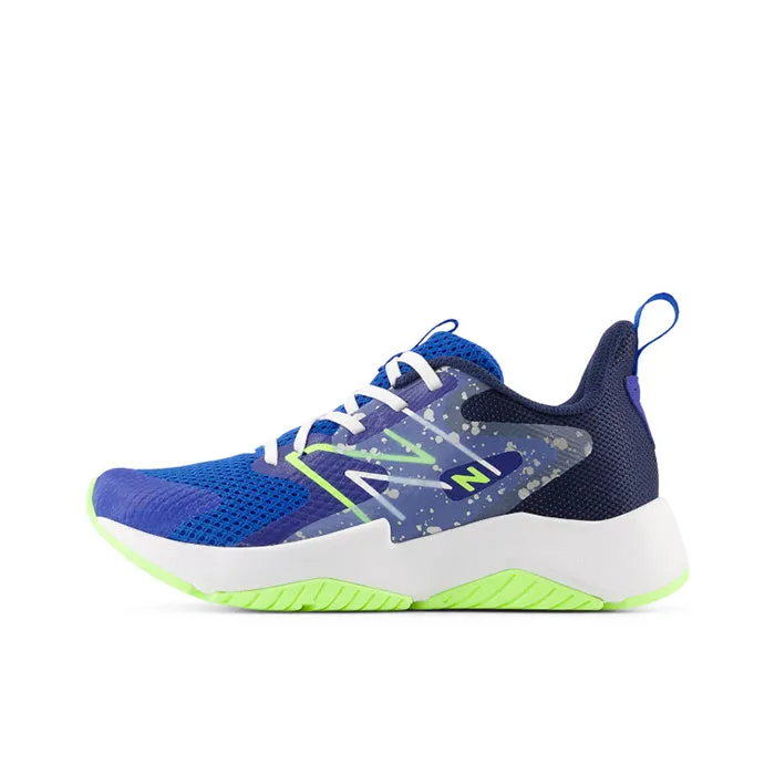 Big Boy New Balance Rave Run v2 Lace in Team Royal/Blue Oasis/Bleached Lime Glo