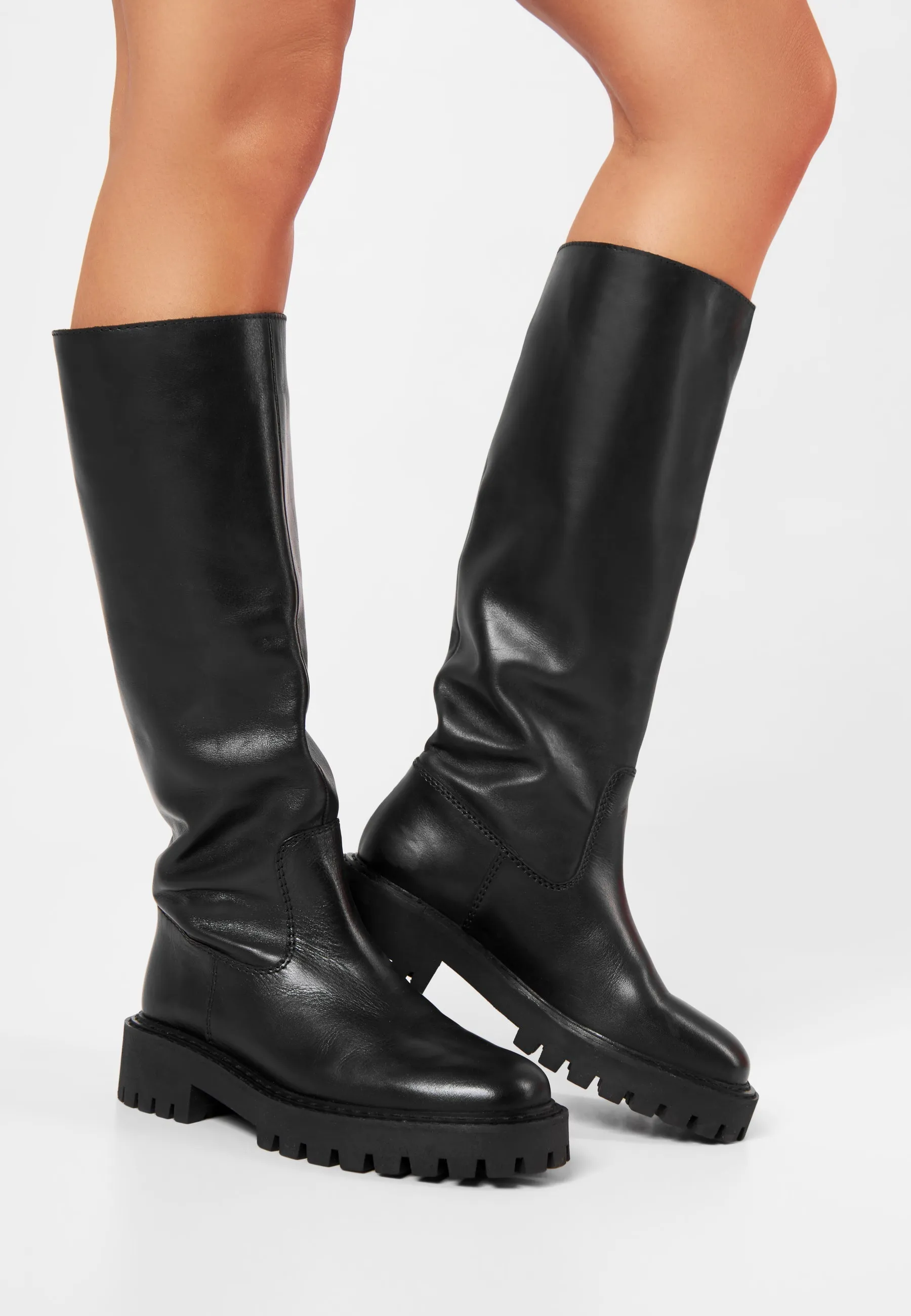 Blaine Black High Boots