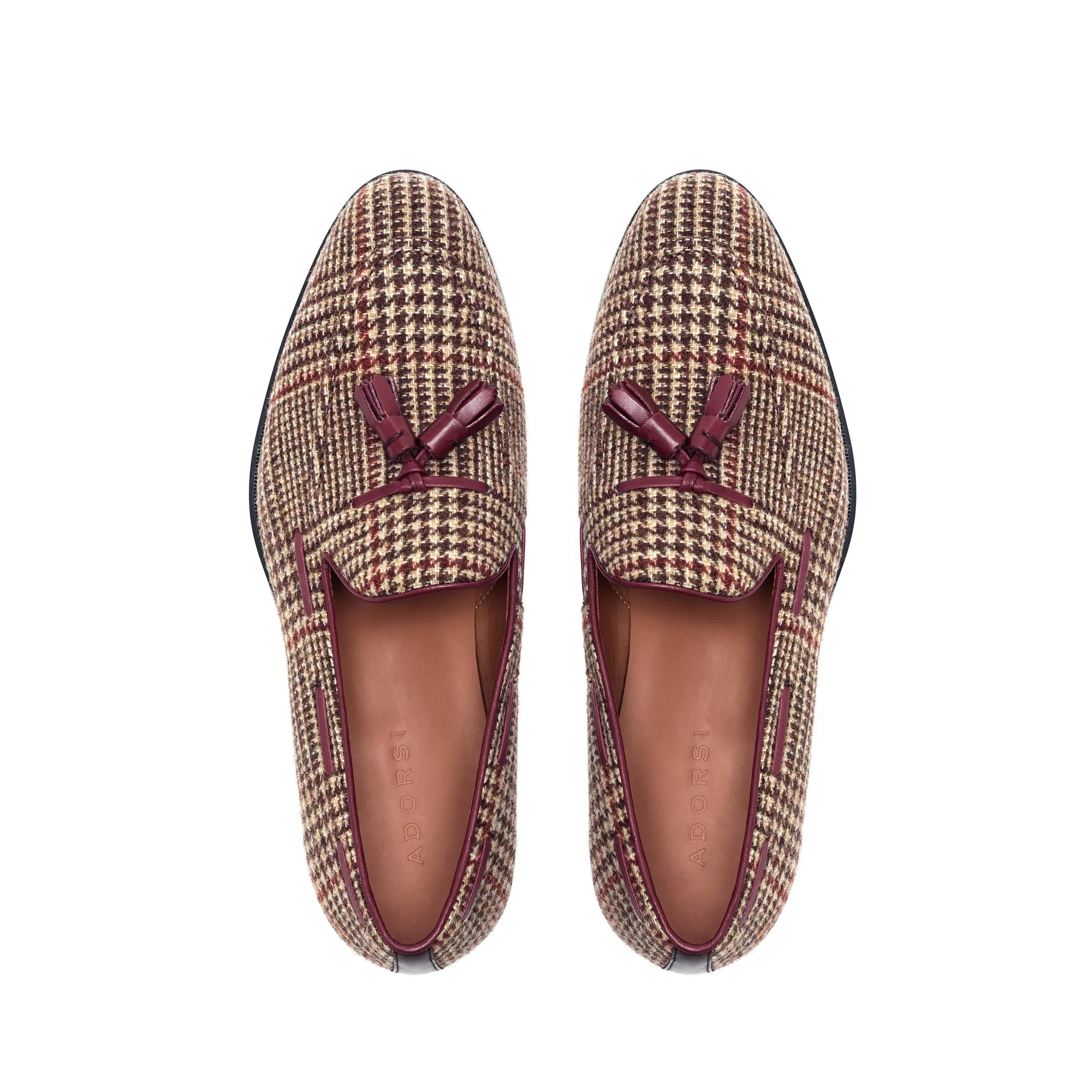 Brown Tweed Tassel Loafer