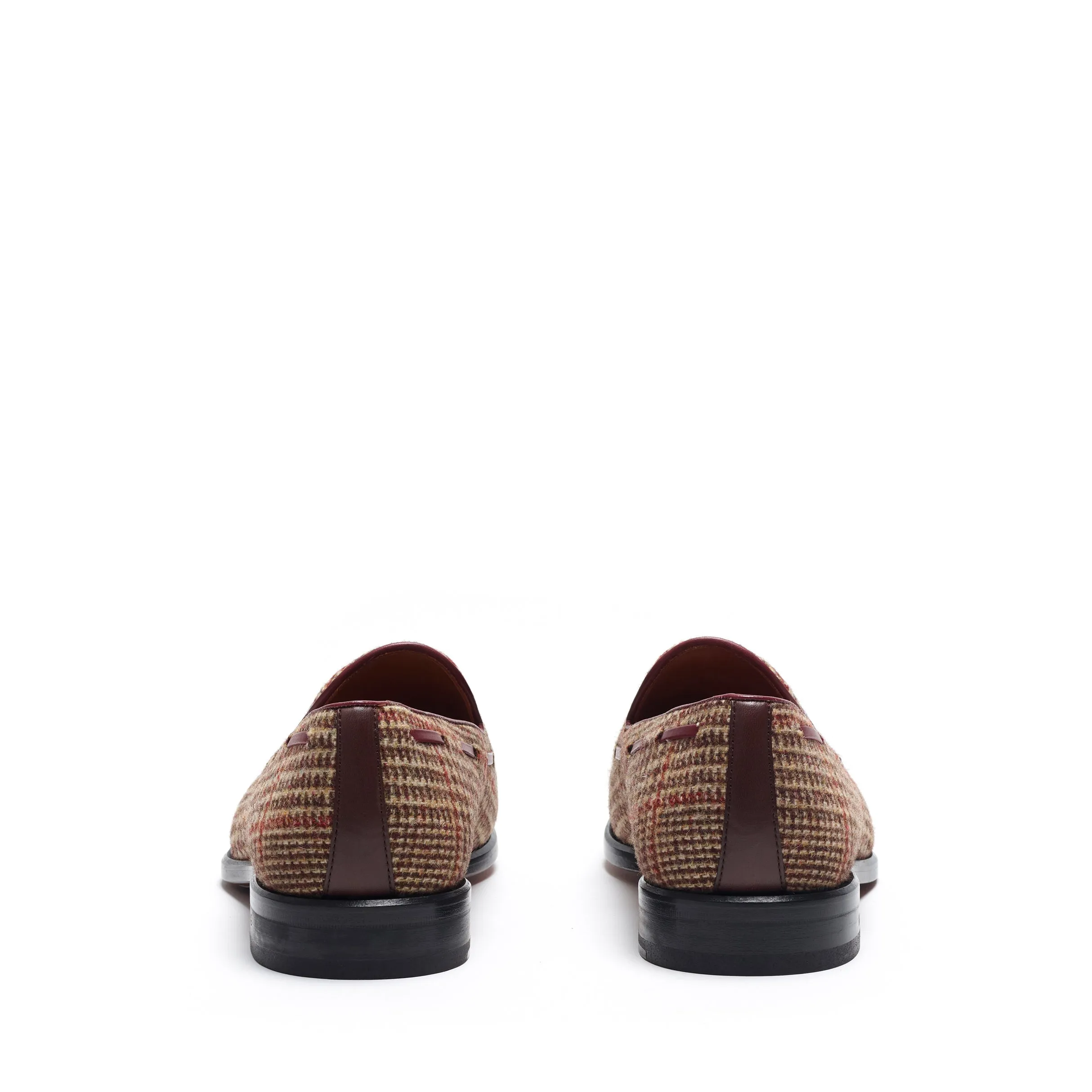 Brown Tweed Tassel Loafer