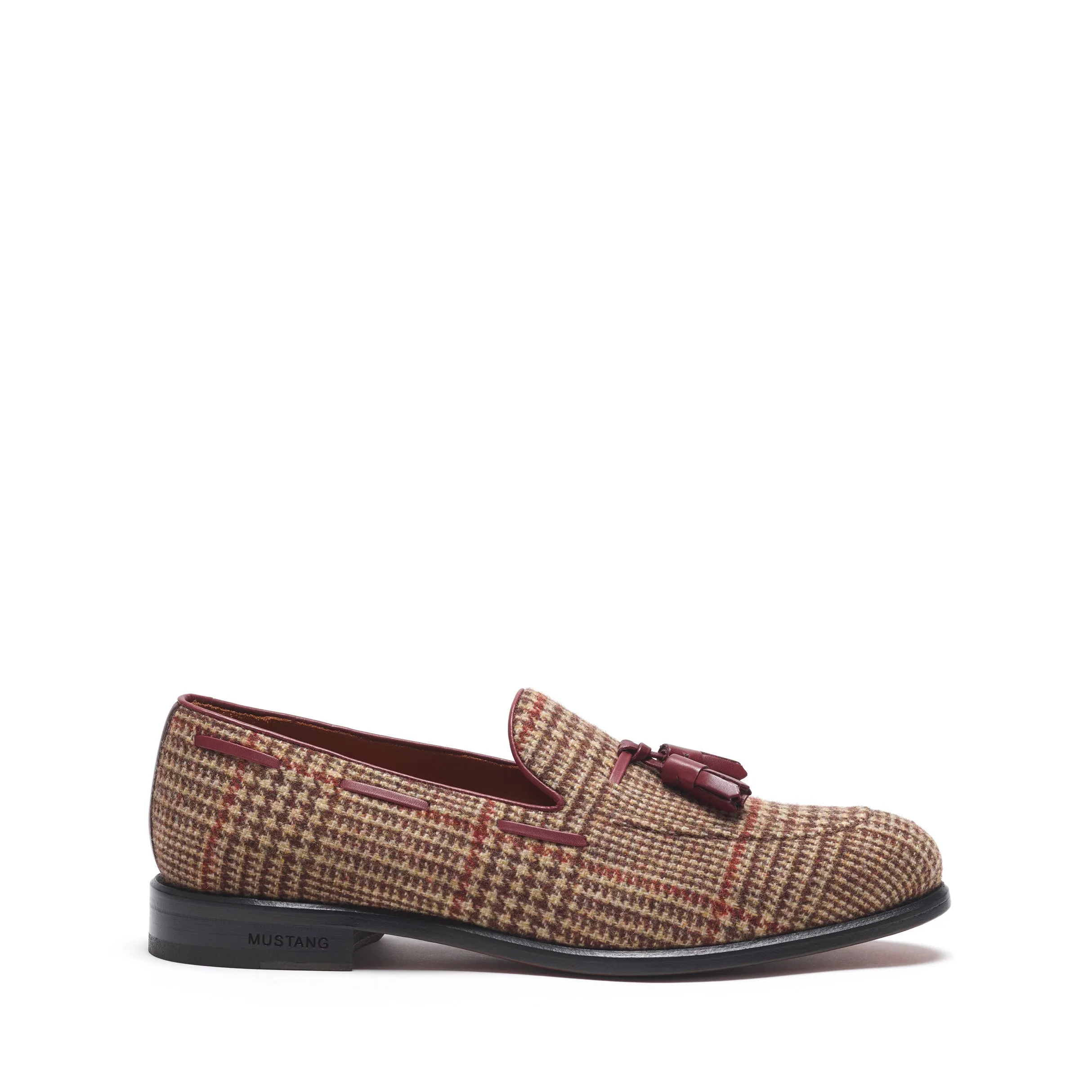 Brown Tweed Tassel Loafer