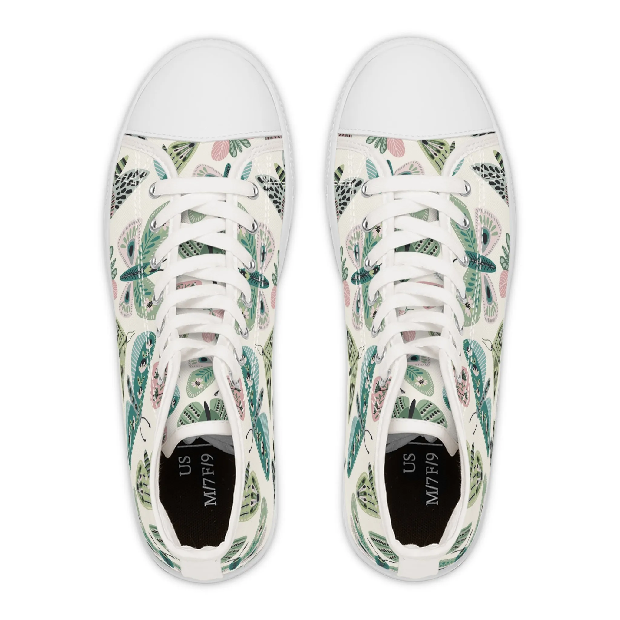 Butterfly and Moths Women's High Top Sneakers