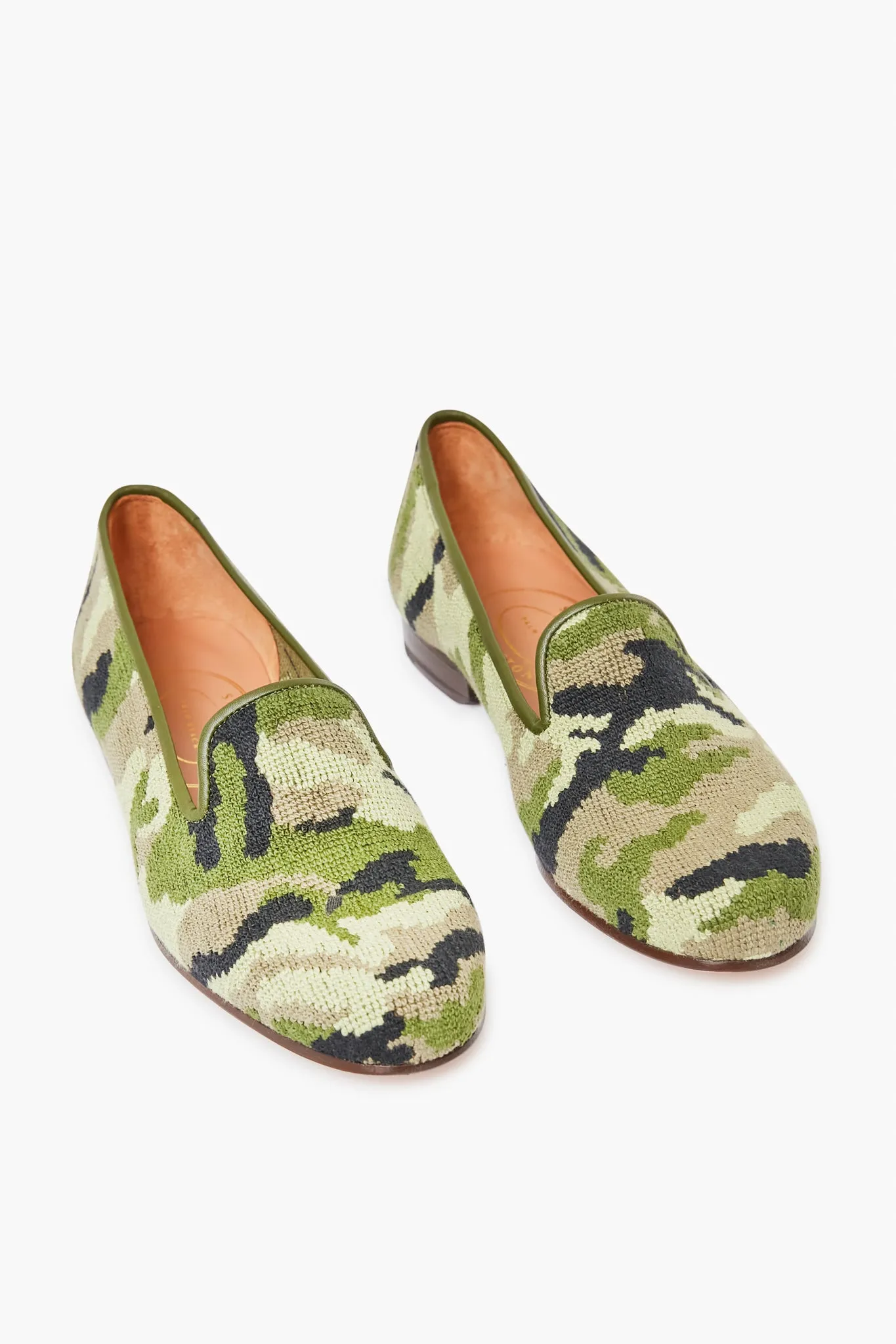 Camo Needlepoint Slippers