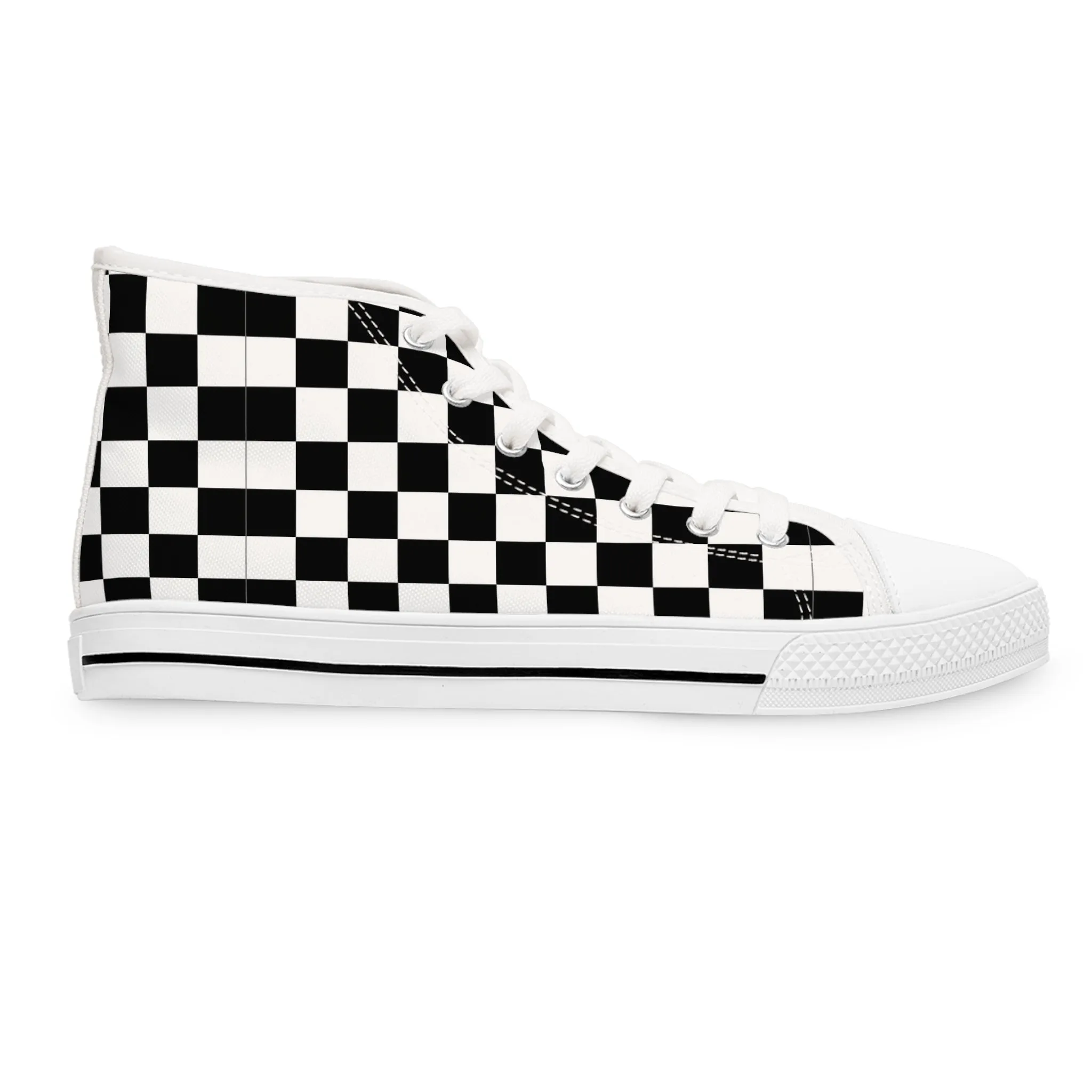 Checkerboard Women's High Top Sneakers