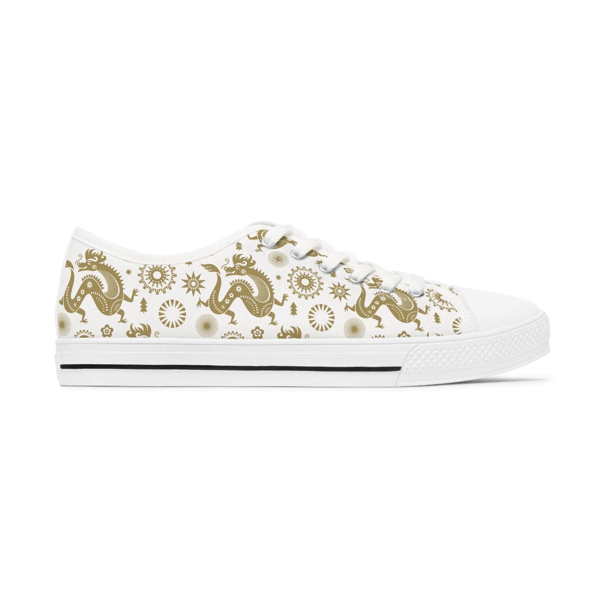 Chinese Dragon Women's Low Top Sneakers