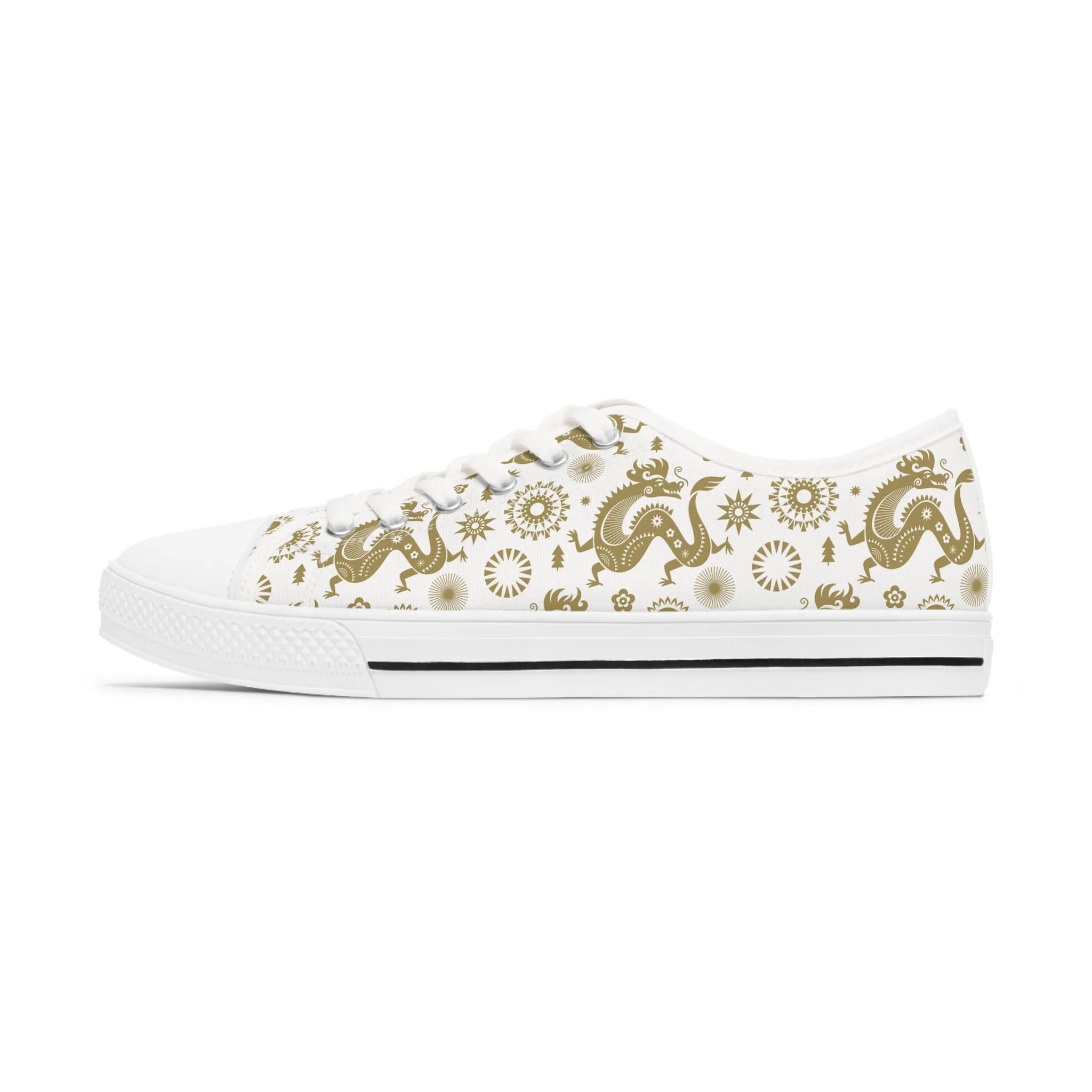 Chinese Dragon Women's Low Top Sneakers