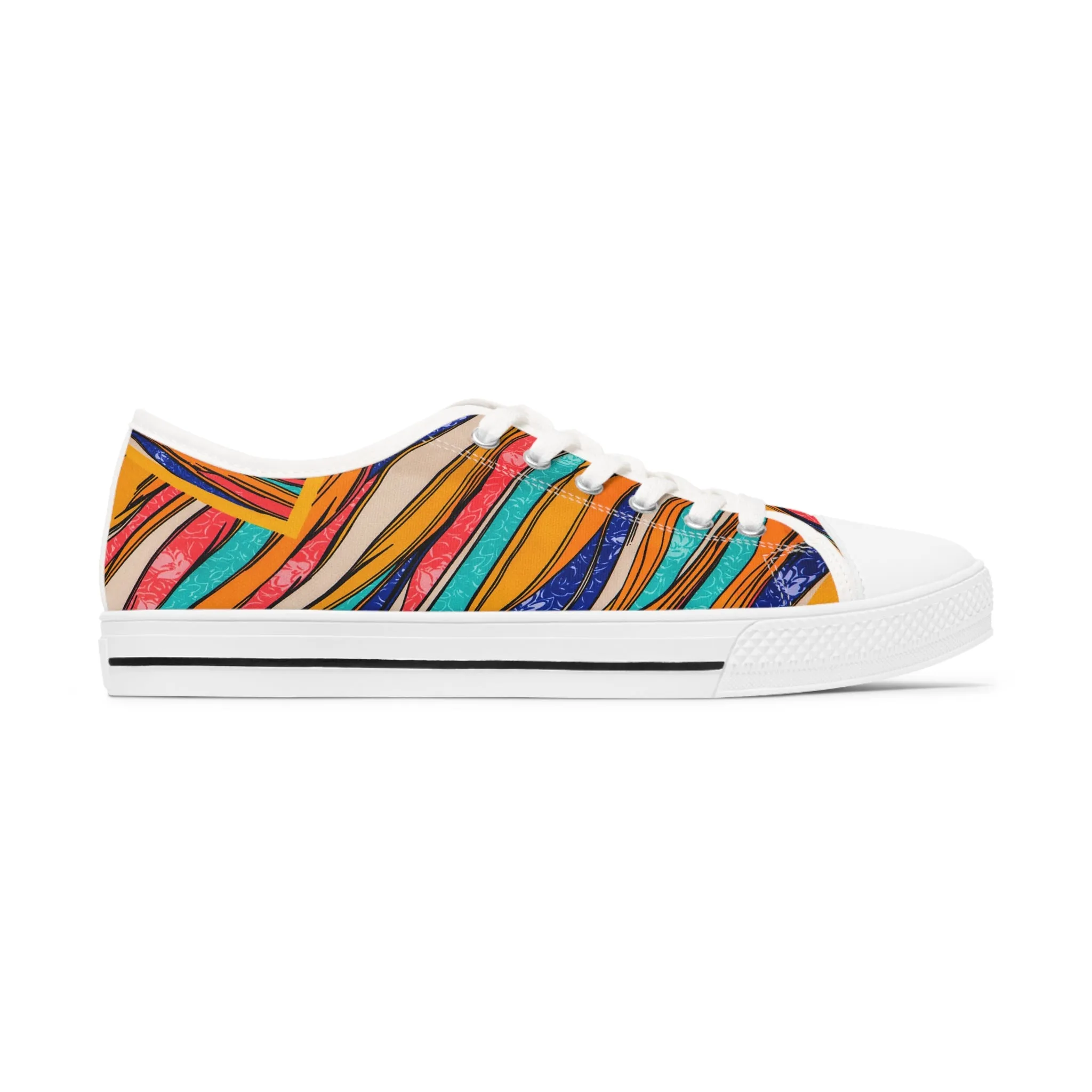 Color Brushstroke - Inovax Woman's Low Top Sneakers