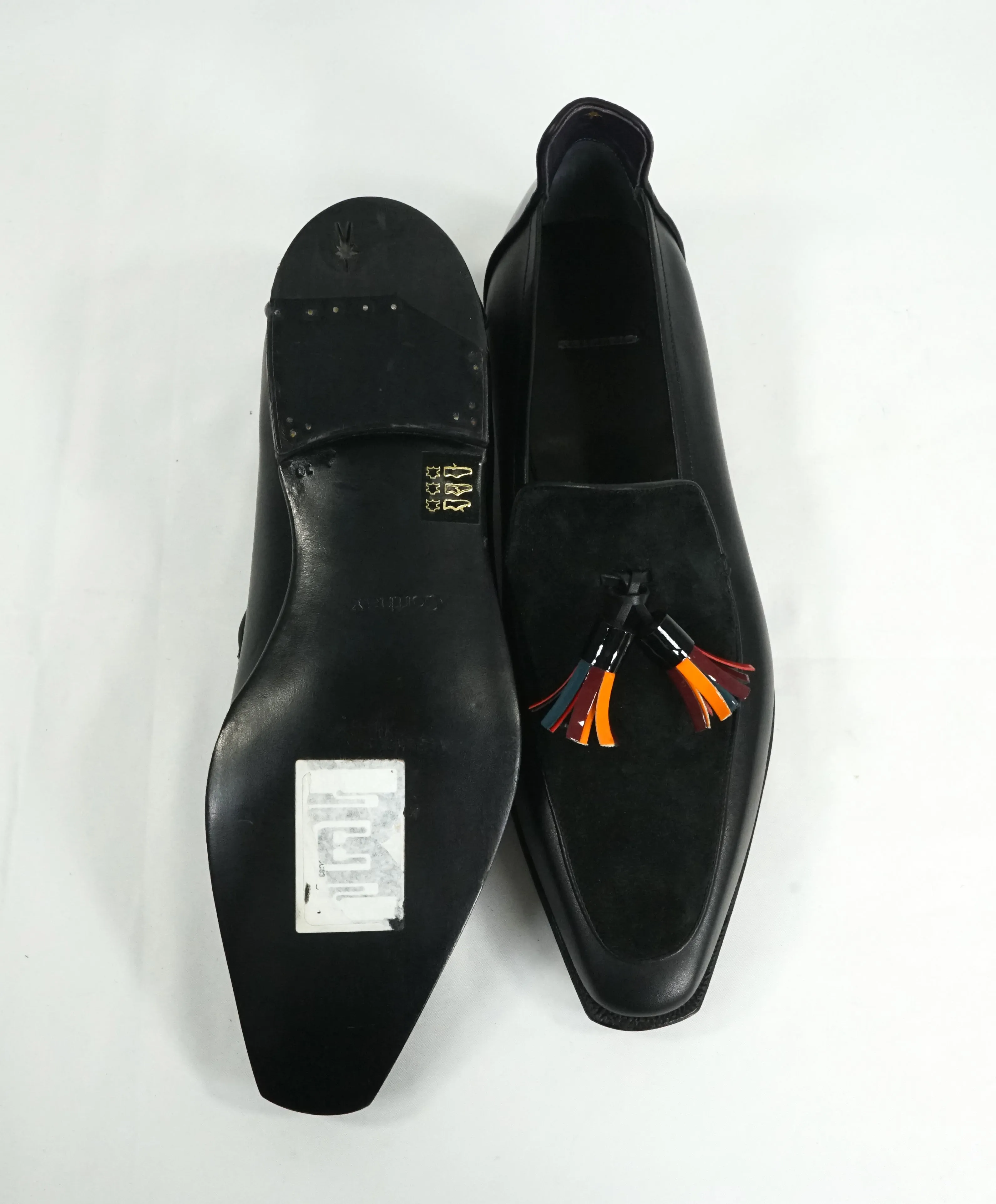 CORTHAY -LIMITED EDITION Brighton Tassel Pullman Loafers Black - 10