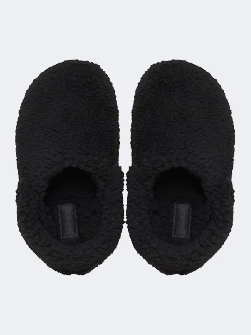 Crocs Classic Cozzzy Kids Lifestyle Slippers Black