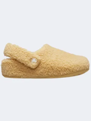 Crocs Classic Cozzzy Kids Lifestyle Slippers Wheat