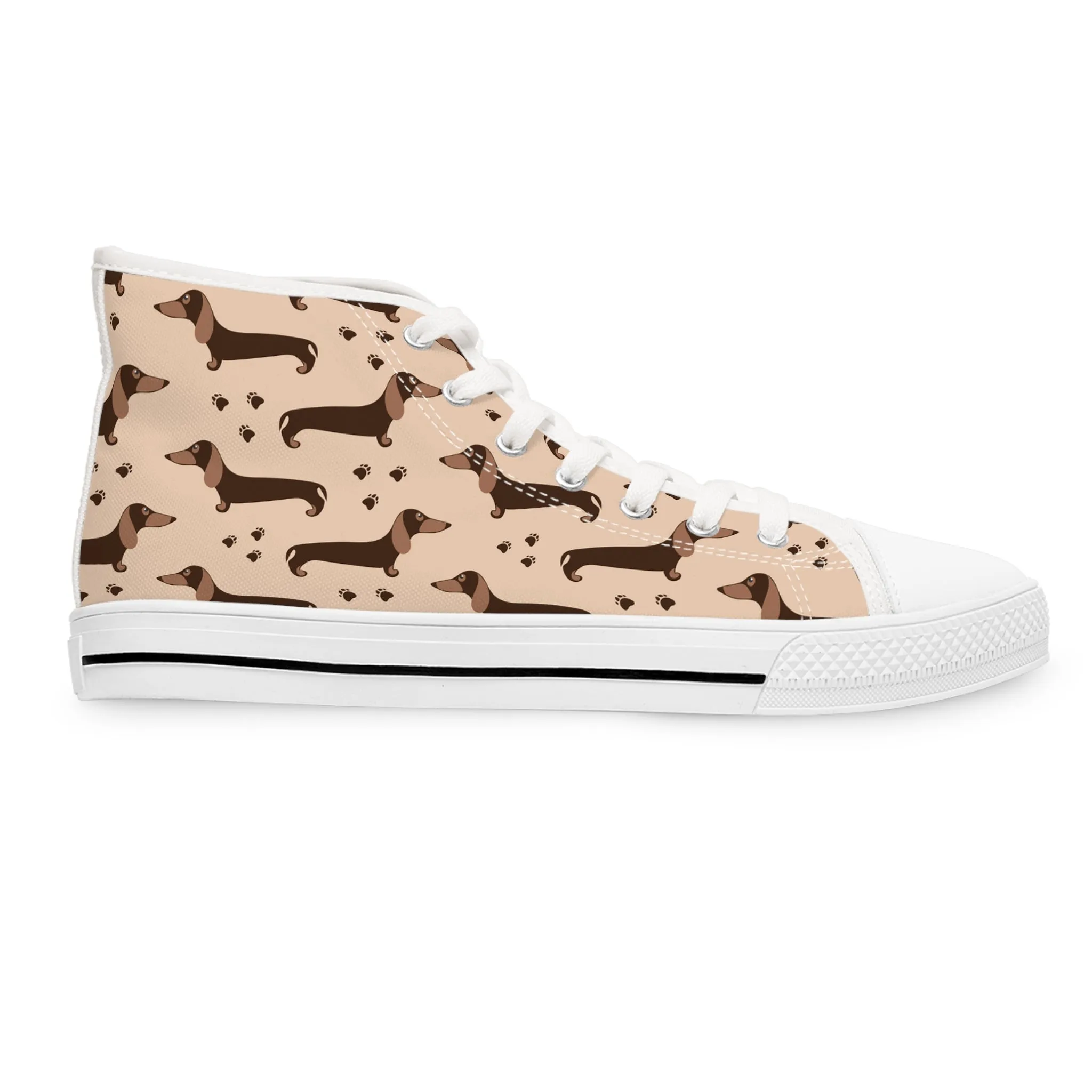 Dachshund Dog Women's High Top Sneakers