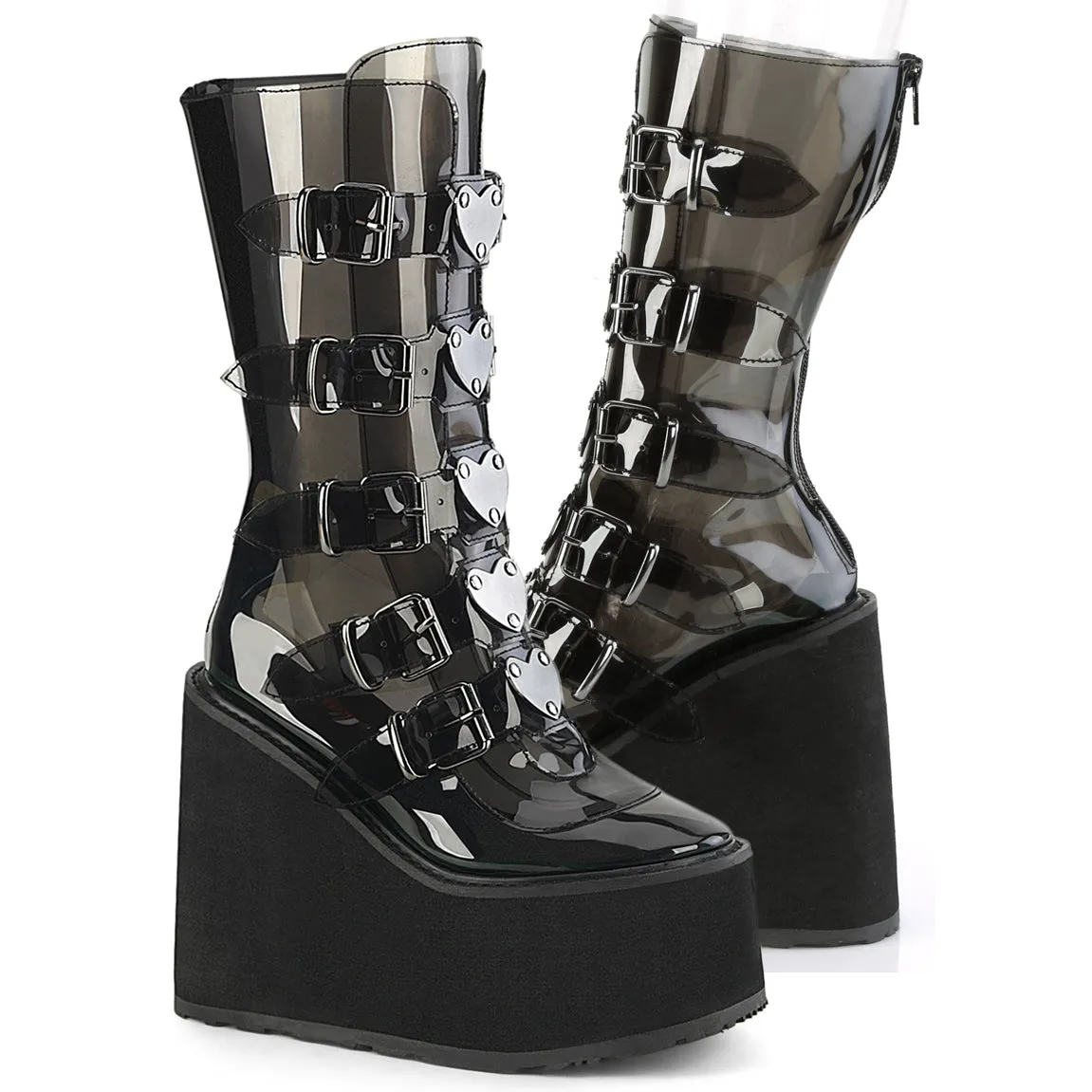 DemoniaCult SWING 230C Black Transparent Boots