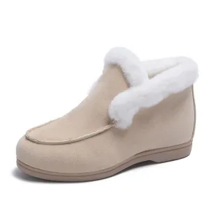 Dyavor Women Orthopedic Boots Thick Plush Slip-ons