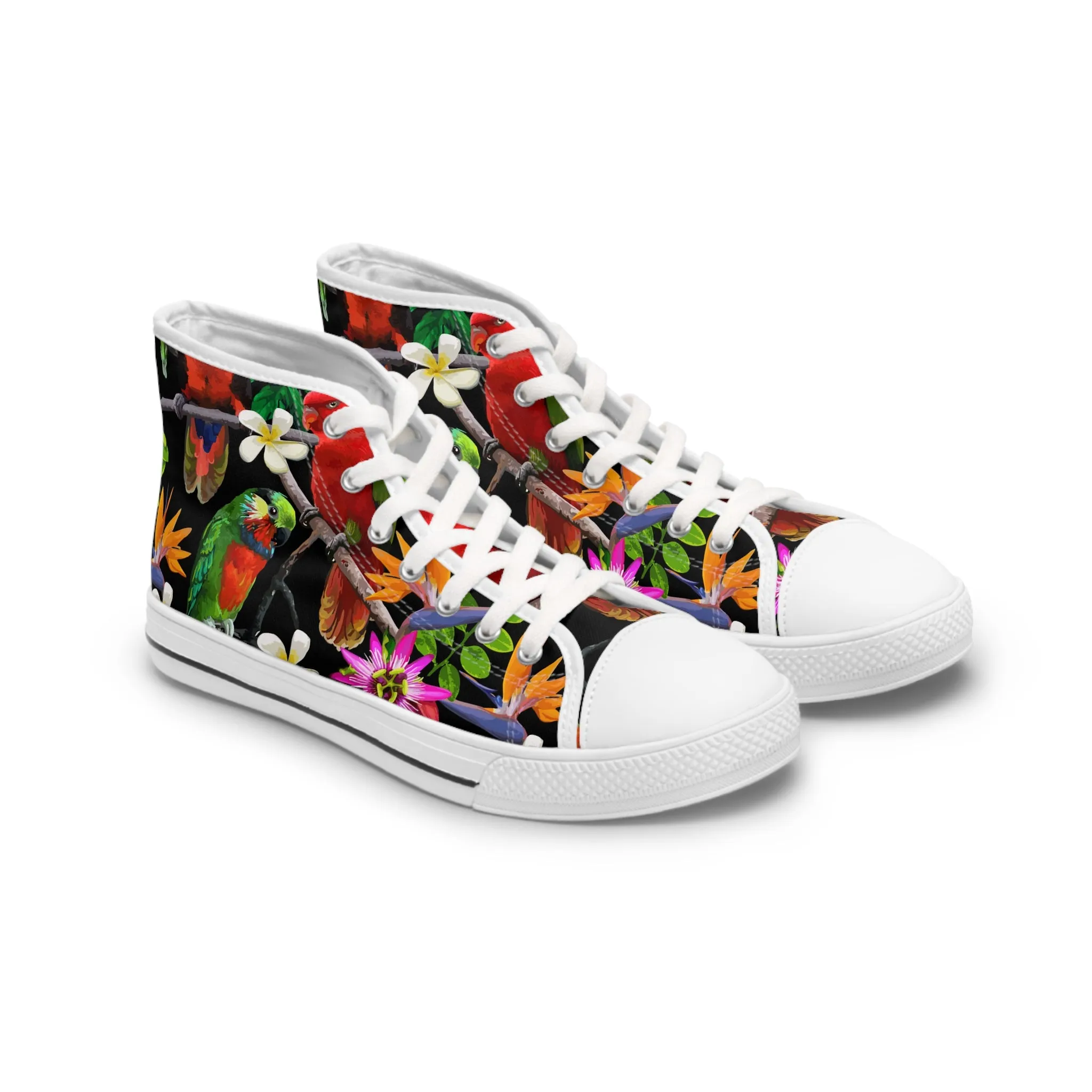 Exotic Parrot Birds Women's High Top Sneakers