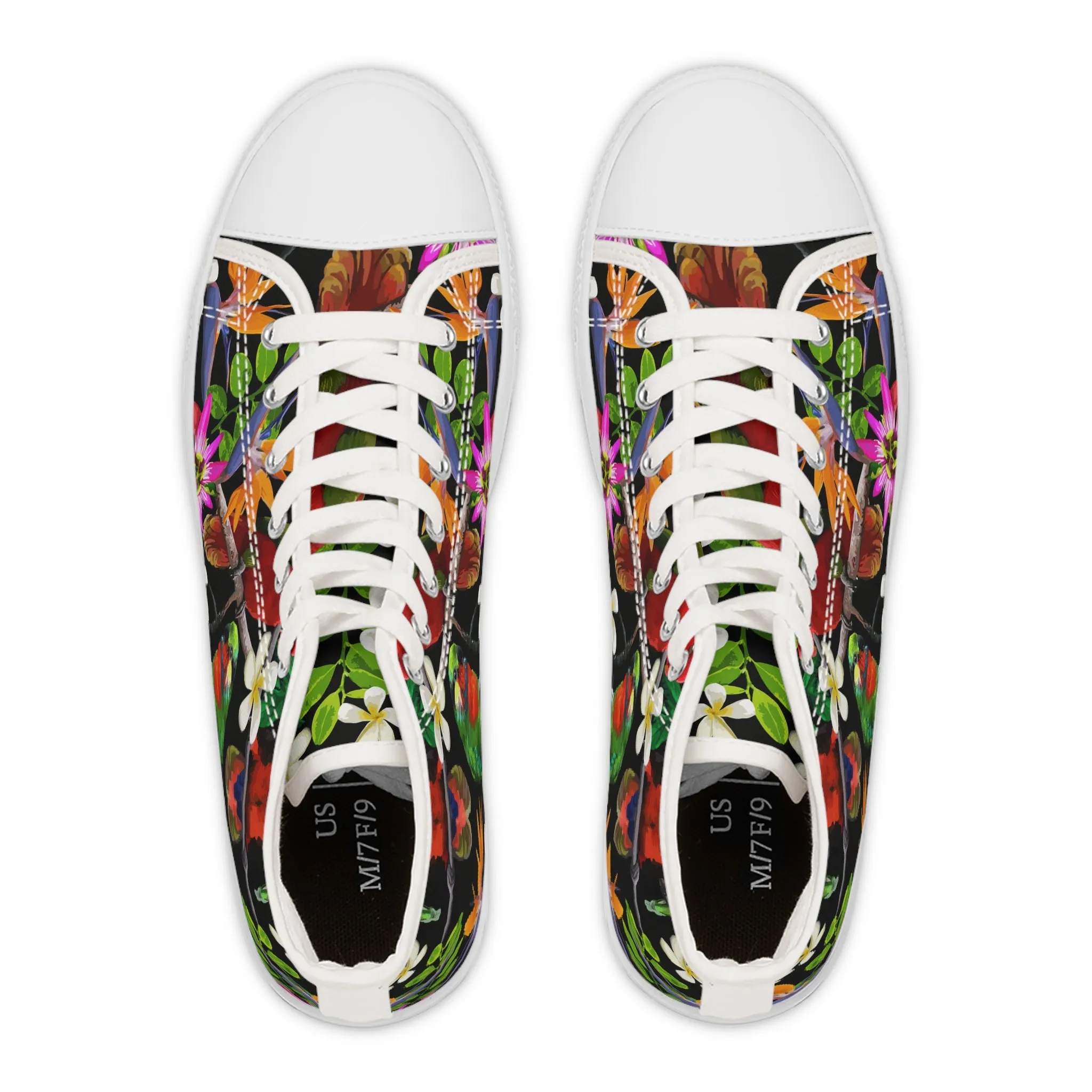 Exotic Parrot Birds Women's High Top Sneakers