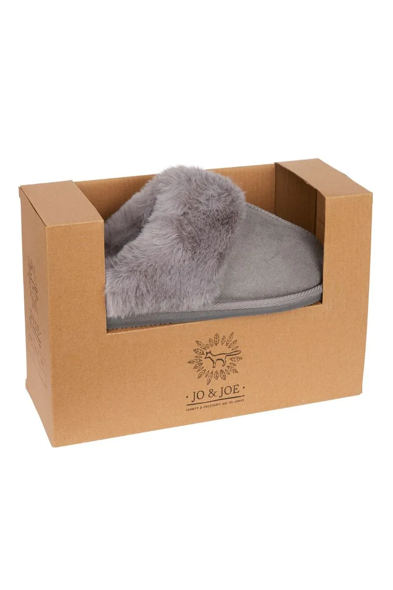 Faux Fur Lined Slip on Slipper