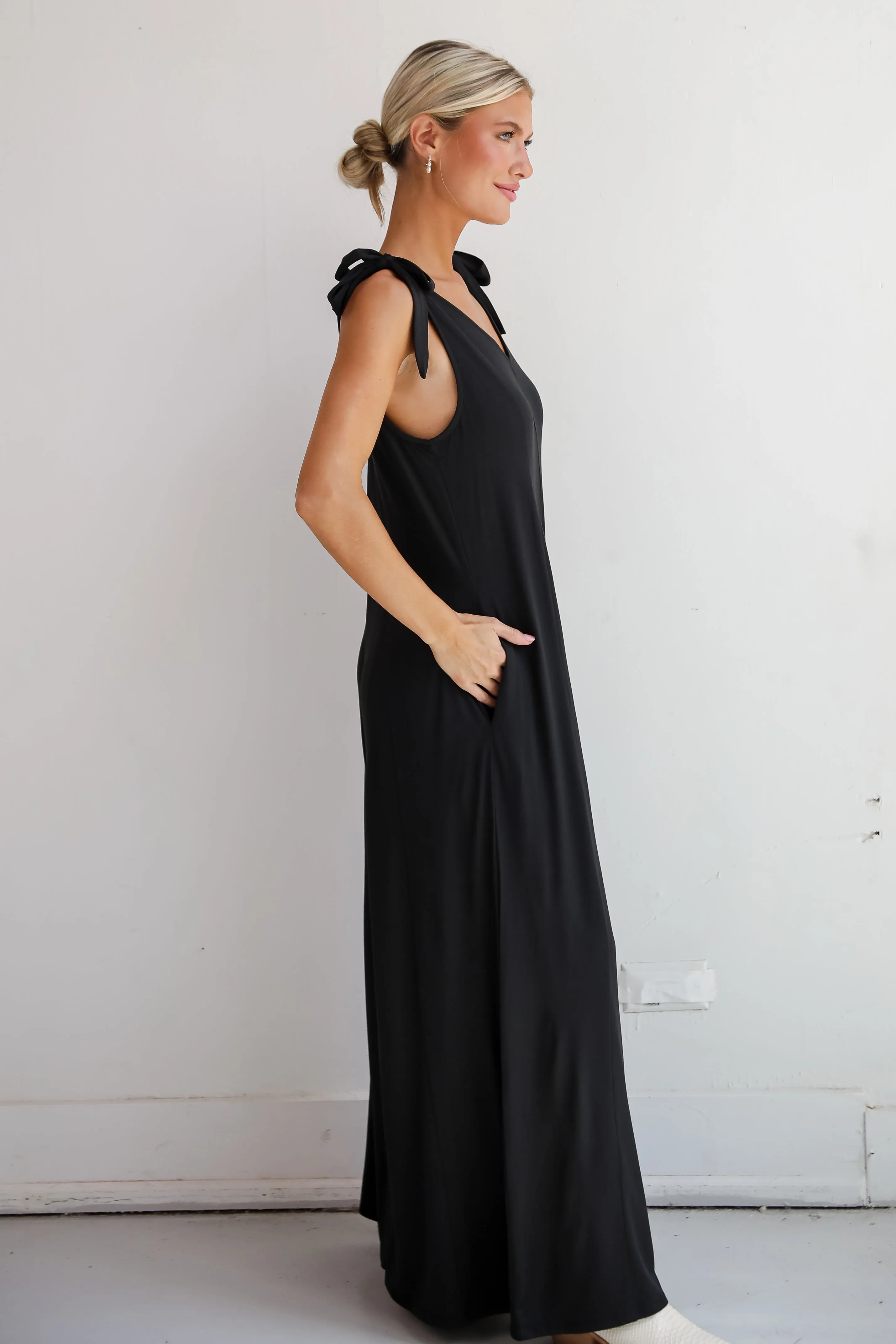 FINAL SALE - Stylish Decision Black Wide Leg Jumpsuit