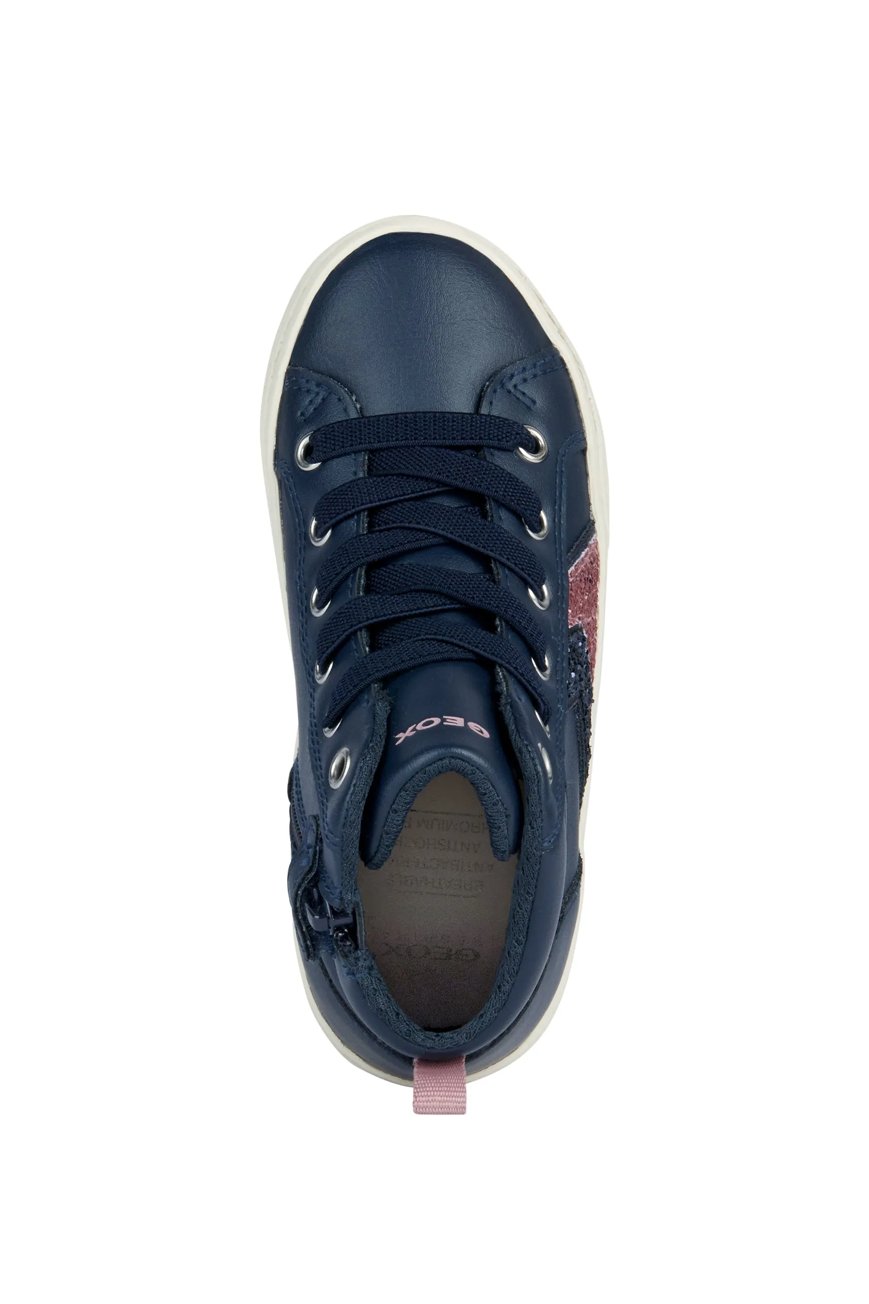 Geox Kalispera Girls Navy/Dark Pink Hi-Top Boot