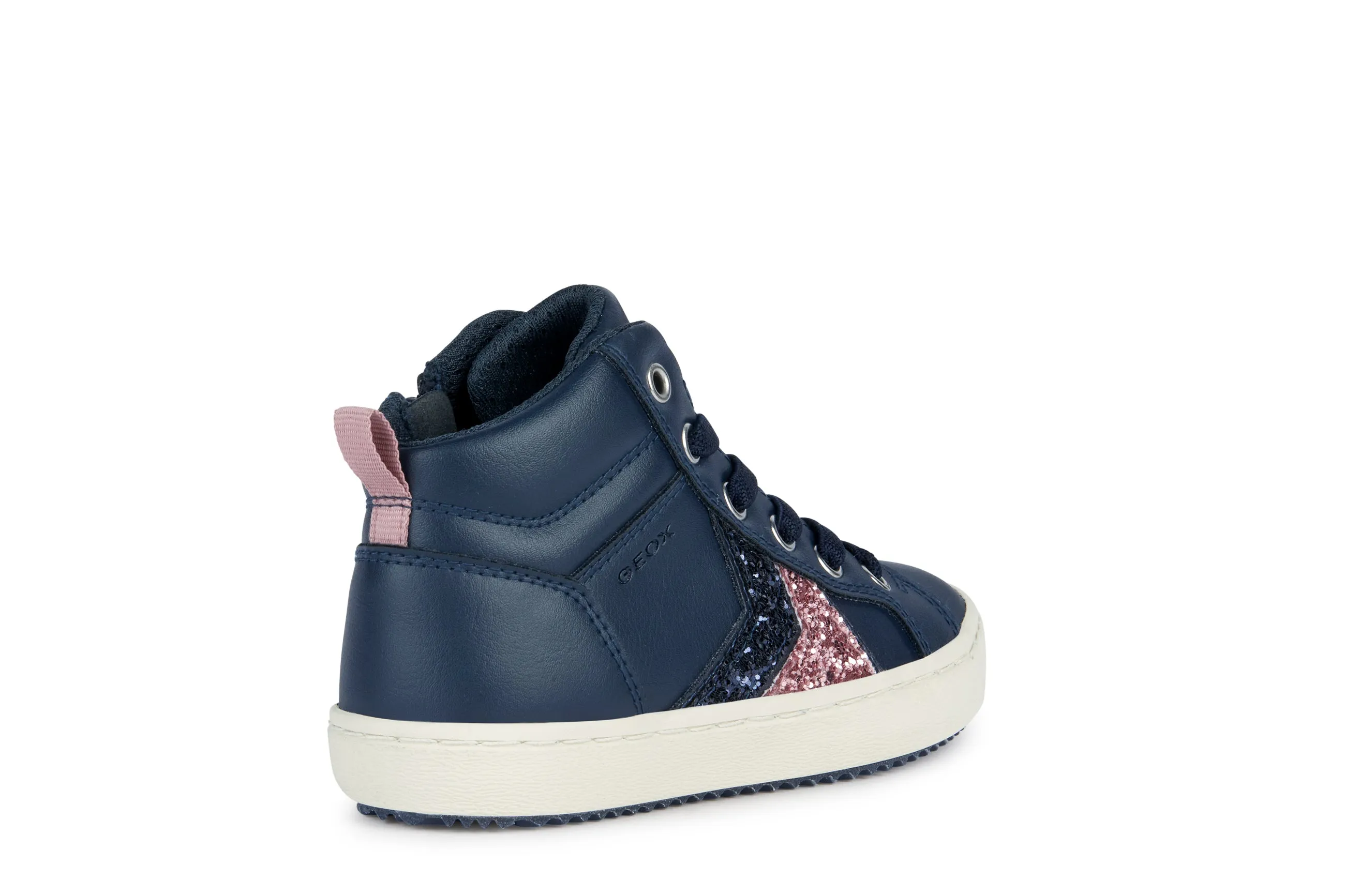 Geox Kalispera Girls Navy/Dark Pink Hi-Top Boot