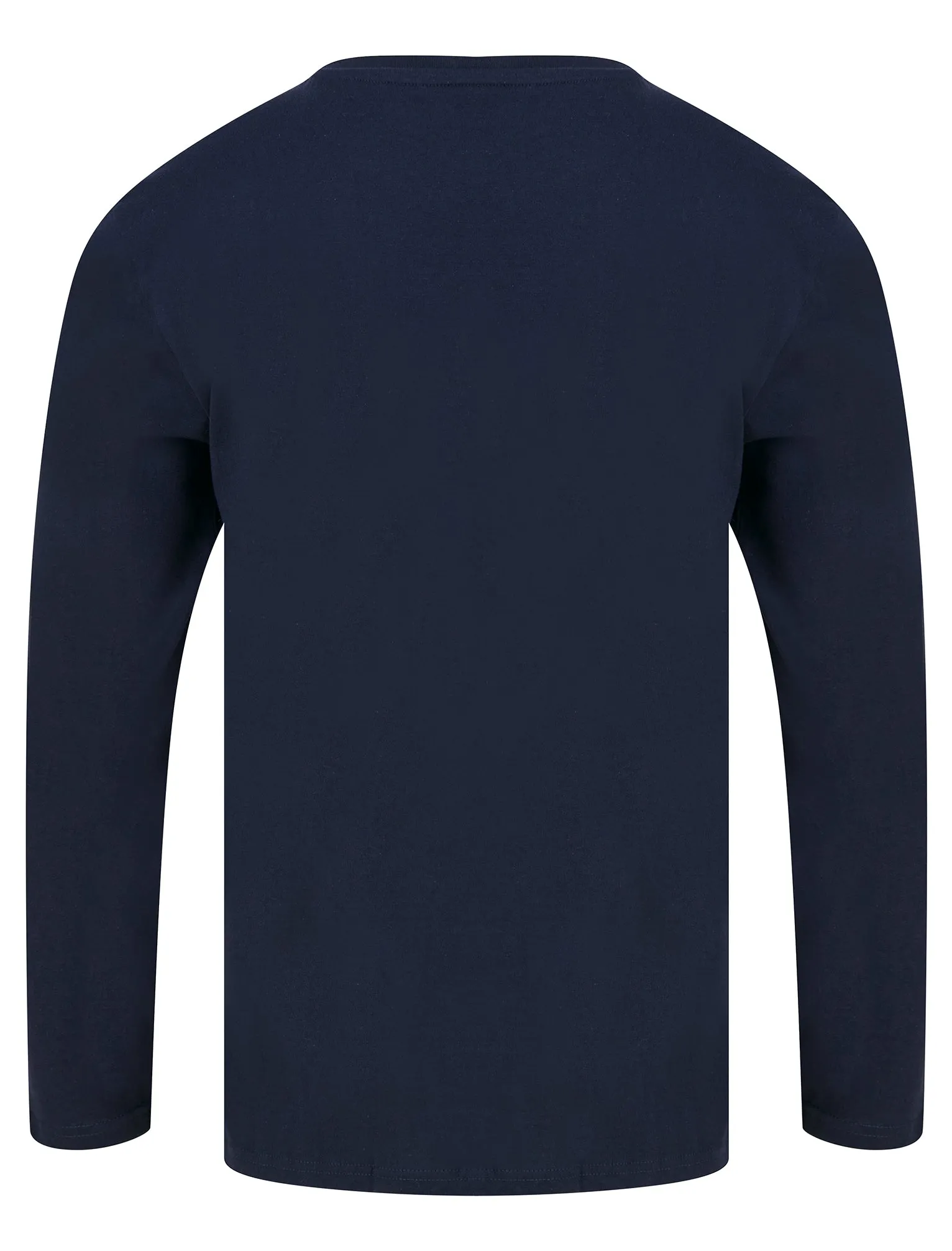 Glencoe 2pc Crew Neck Long Sleeve Cotton Checked Lounge Set in Sky Captain Navy - Tokyo Laundry