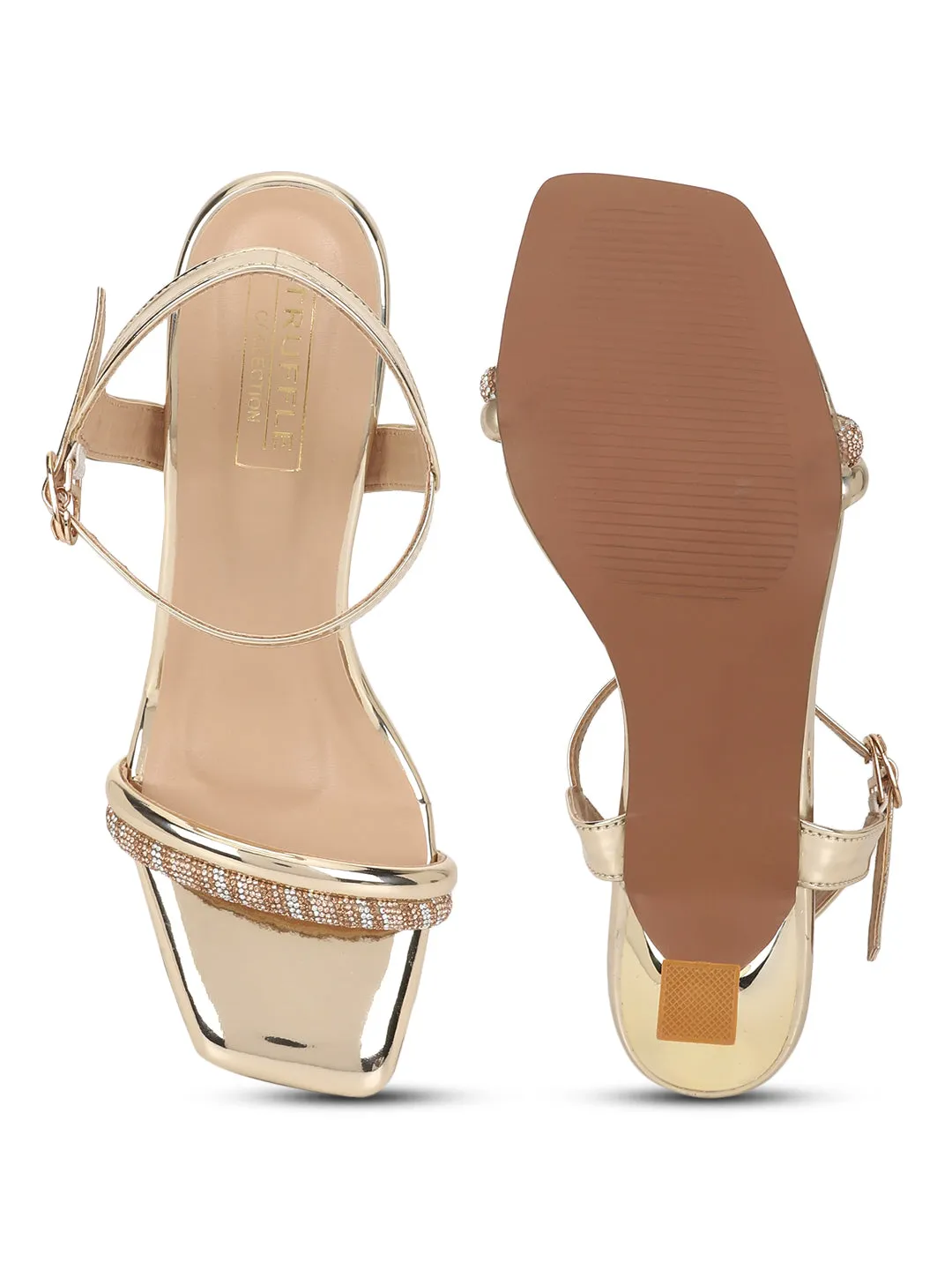 Gold Patent Stiletto Sandals (TC-REN-N1261-GLD)