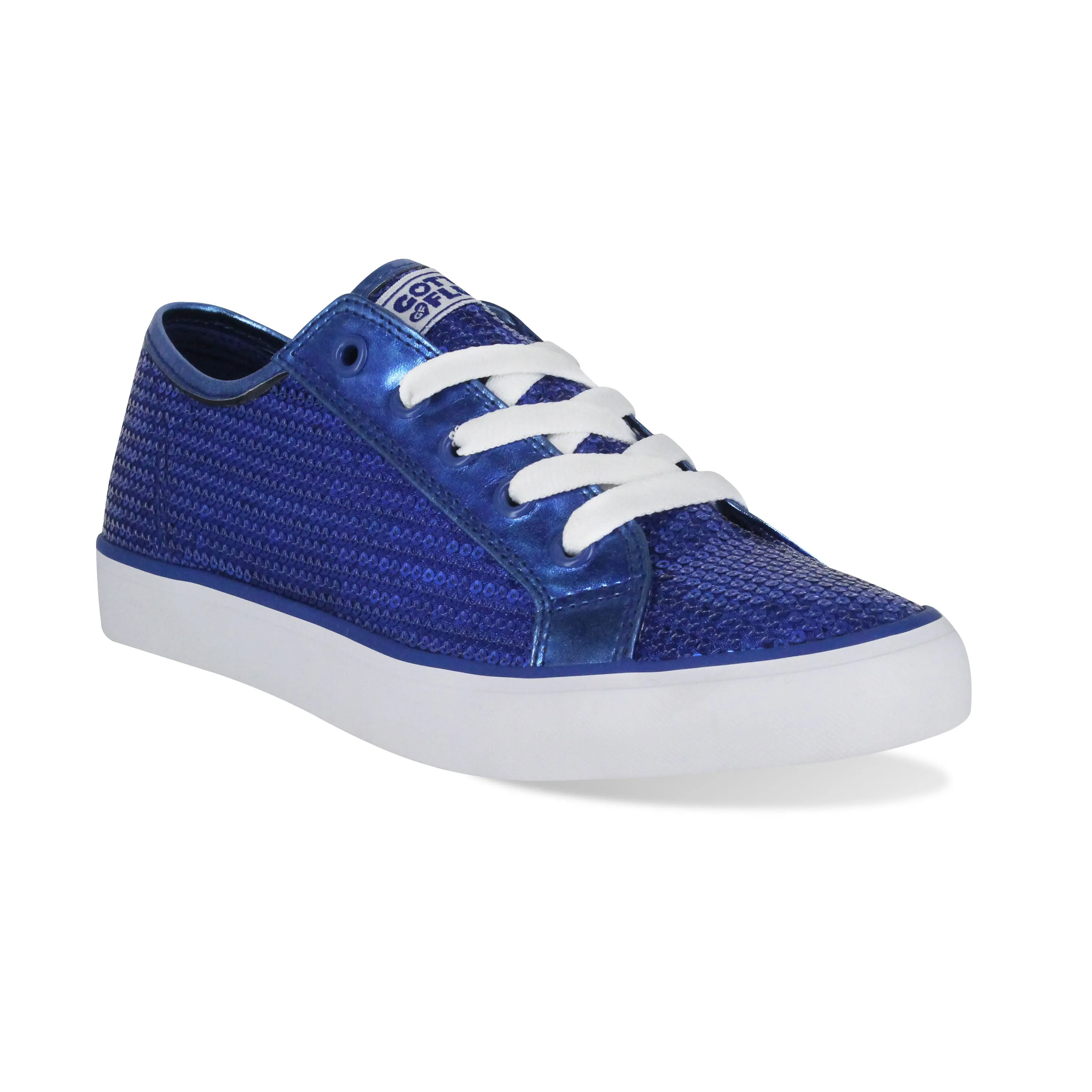 Gotta Flurt Women's Disco II Blue Sequin Low Top Dance Sneaker