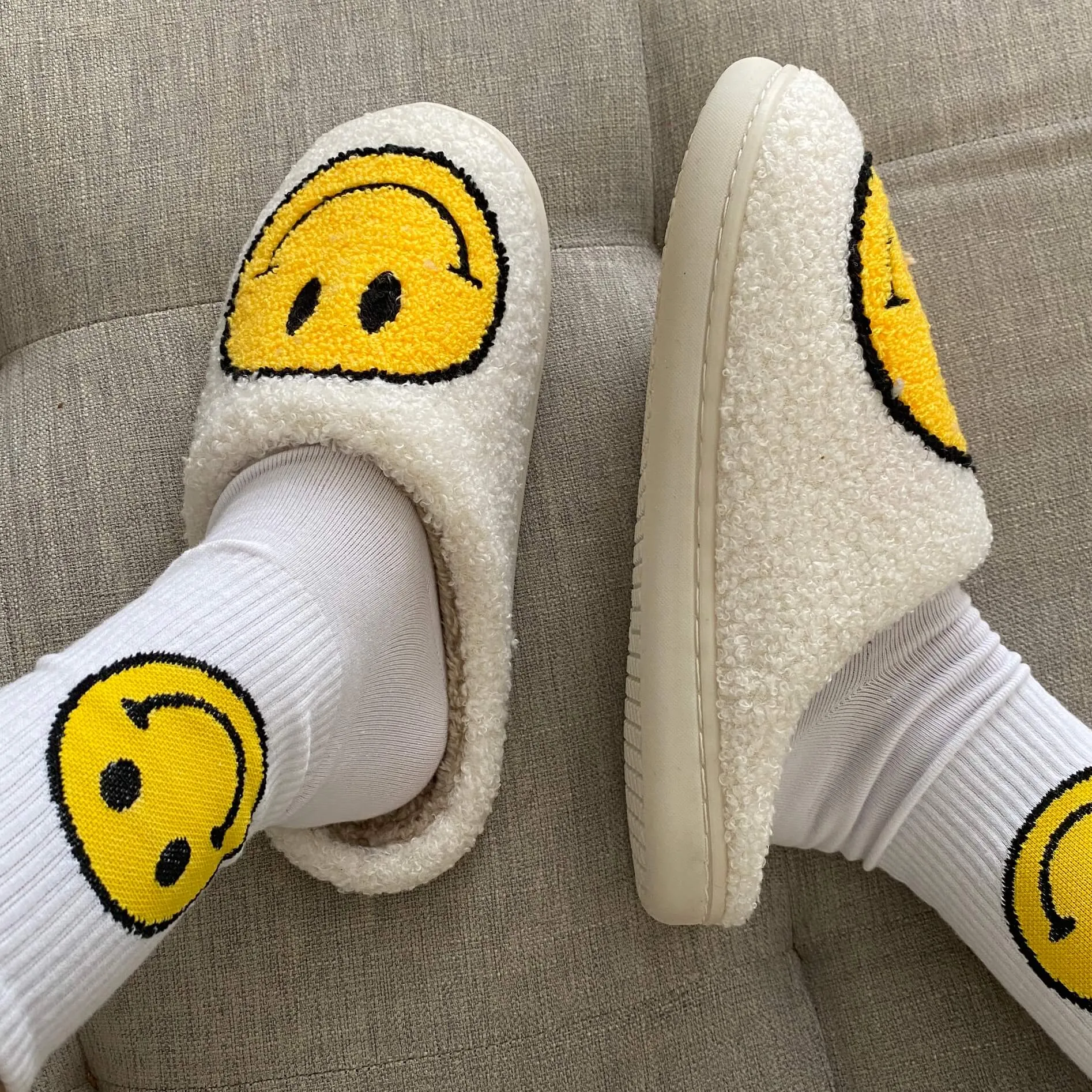 Happy Face Slippers - BUY 1 GET 1 FREE