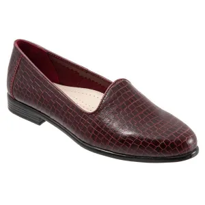 Liz Croco Wine Slip-ons