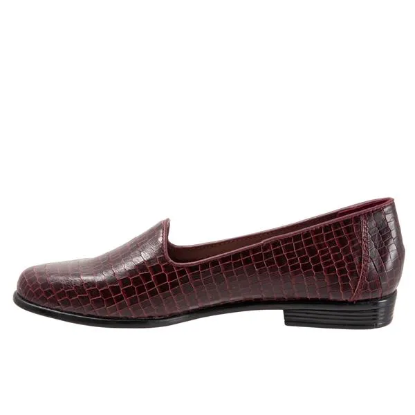 Liz Croco Wine Slip-ons