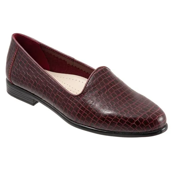 Liz Croco Wine Slip-ons