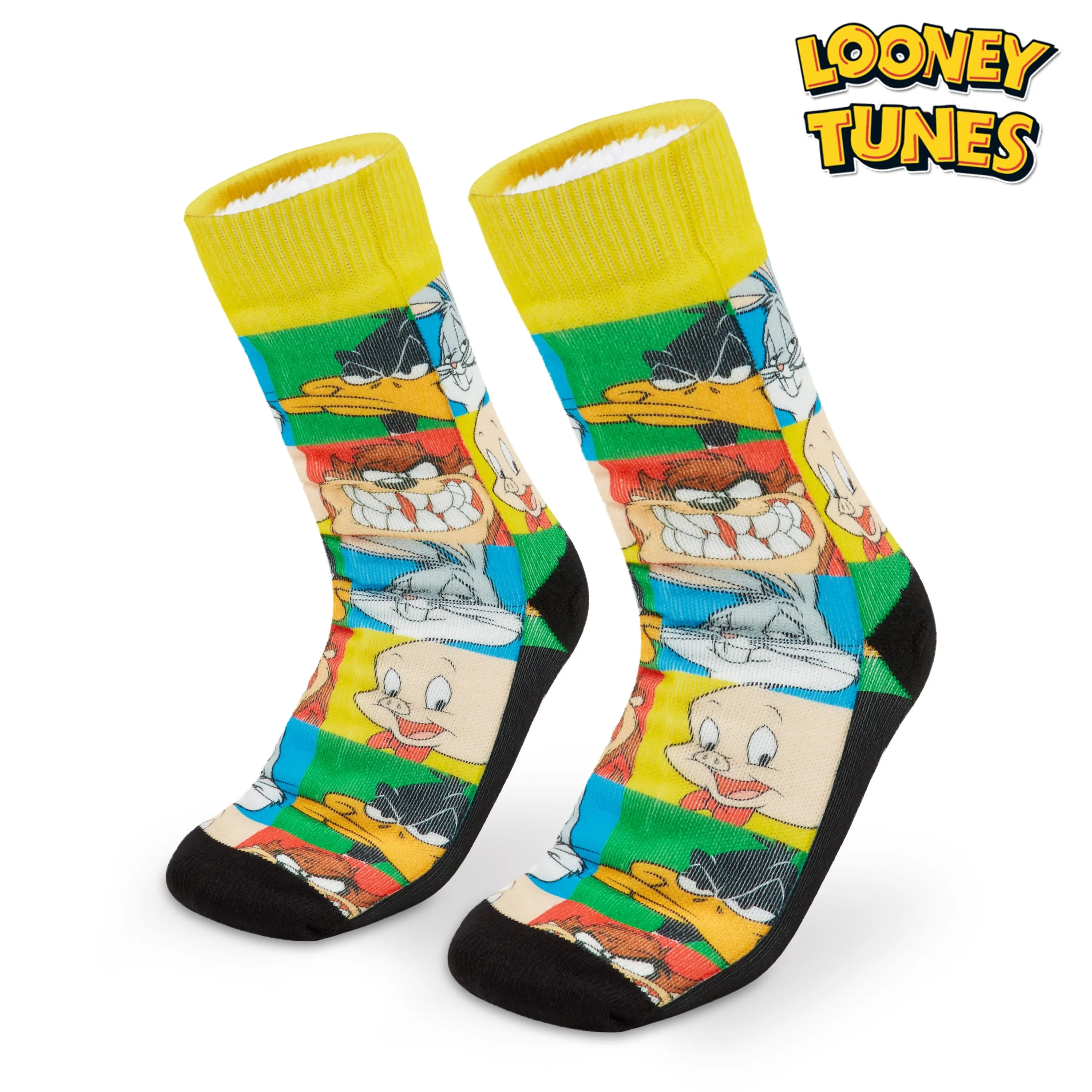 Looney Tunes Space Jam Mens Slipper Socks, Warm Non Slip Socks, Gifts For Men