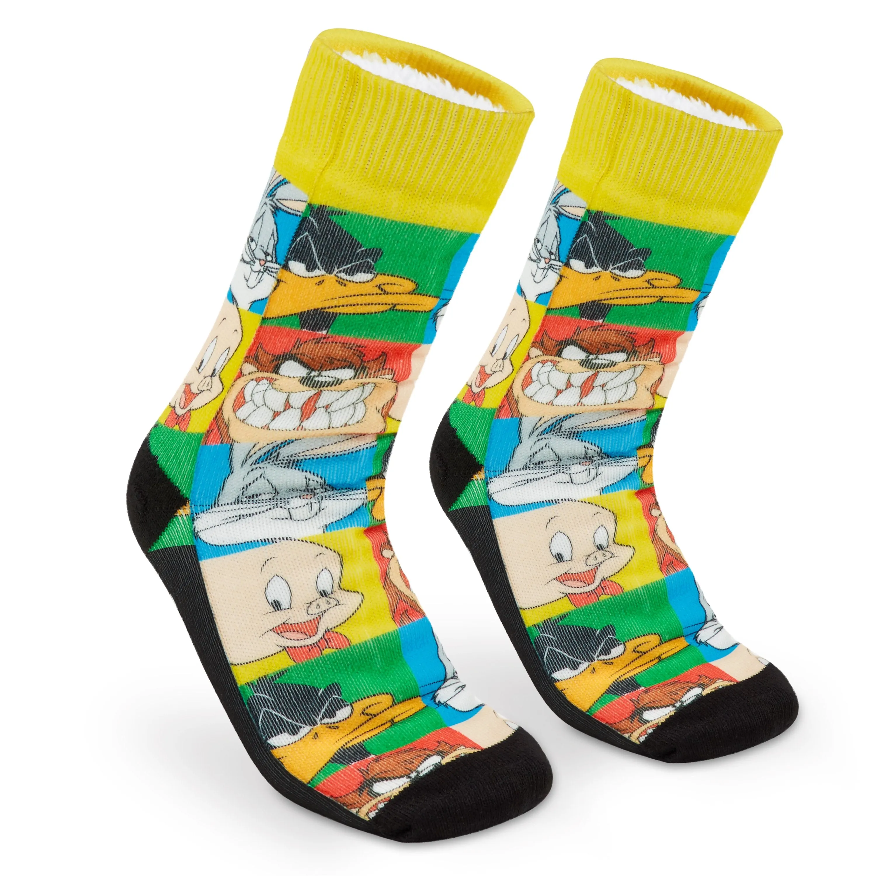 Looney Tunes Space Jam Mens Slipper Socks, Warm Non Slip Socks, Gifts For Men