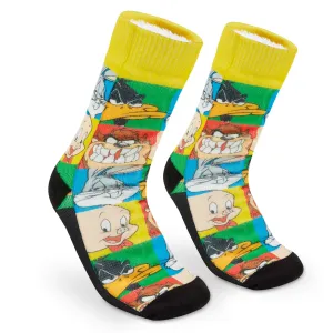 Looney Tunes Space Jam Mens Slipper Socks, Warm Non Slip Socks, Gifts For Men