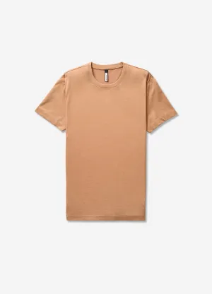 Mercerised Crew Neck T-Shirt Biscuit