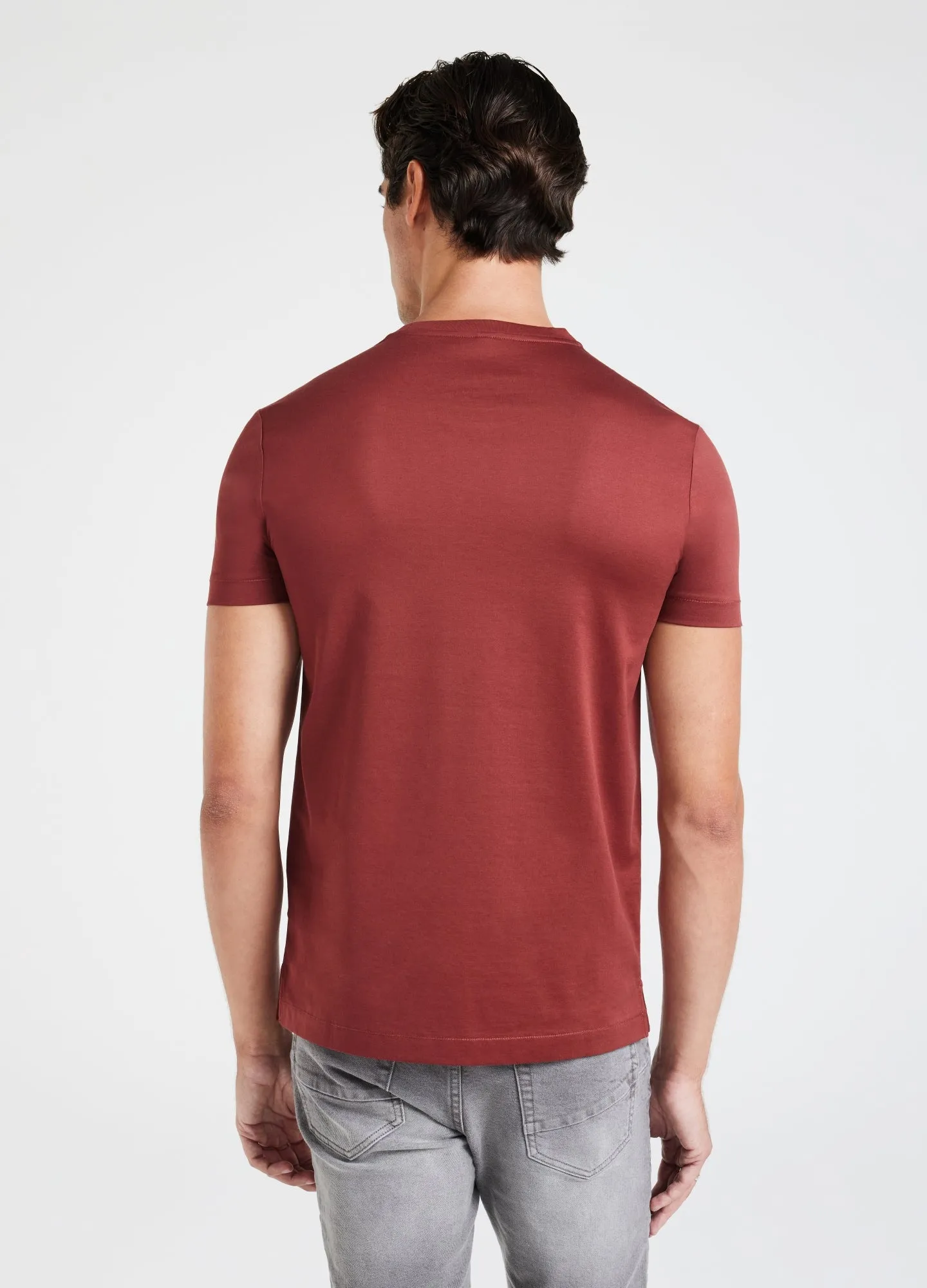 Mercerised Crew Neck T-Shirt Saffron